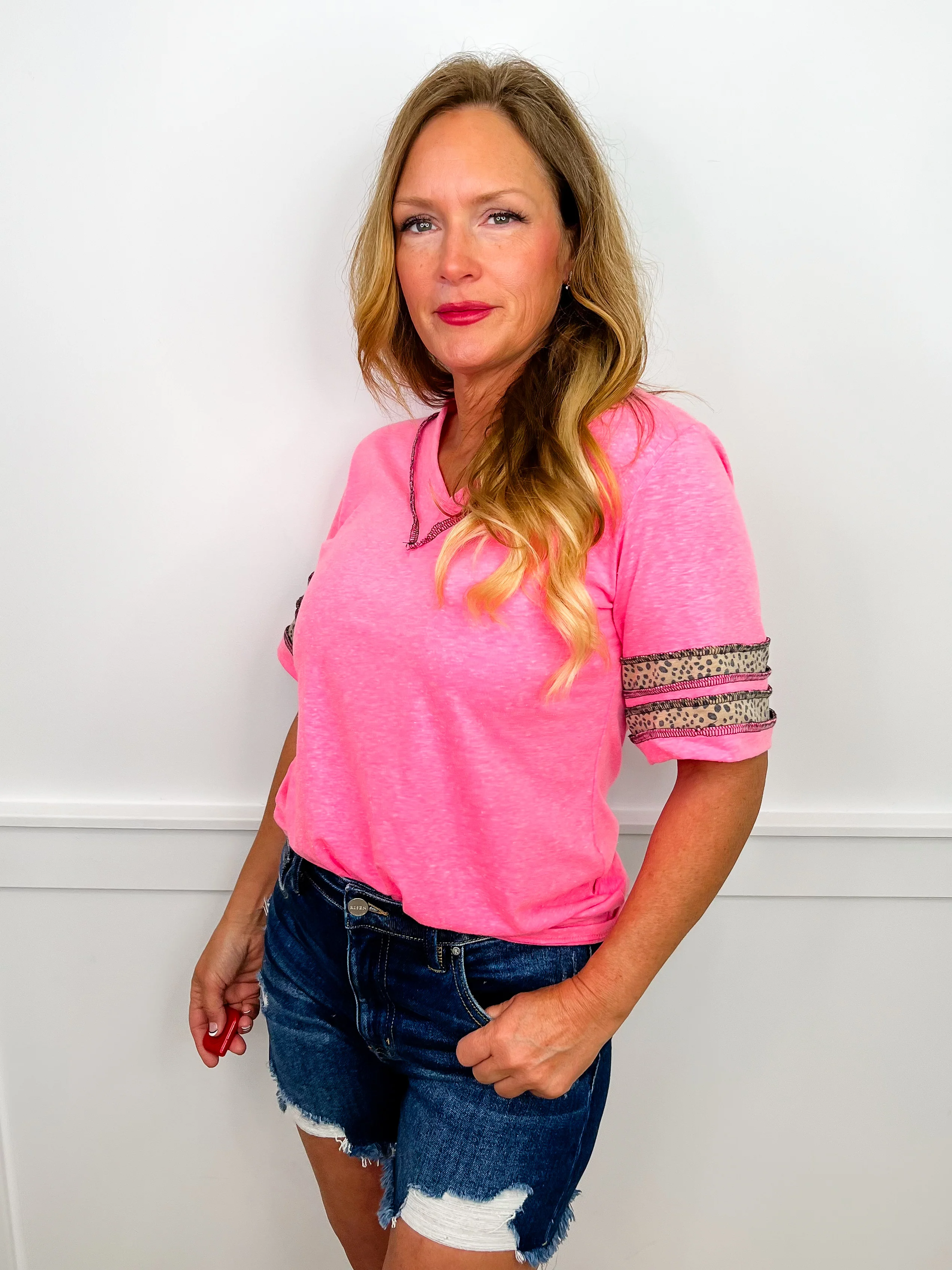 A Game of Pretend Heathered Knit Short Sleeve Avery Mae Top - 2 colors! - Image 5