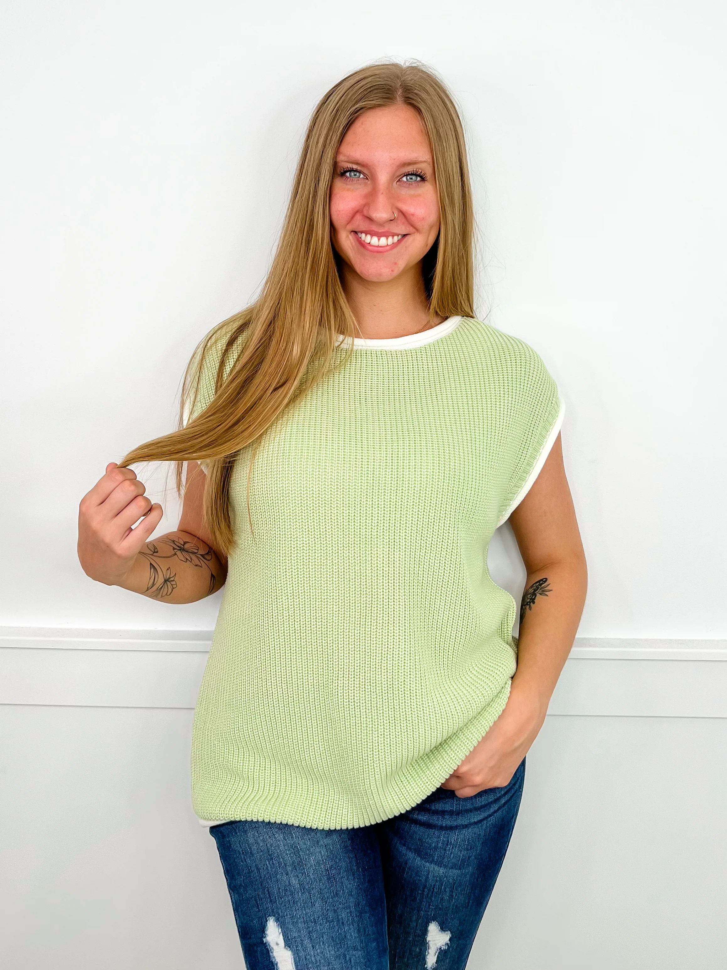 A Sigh of Relief Knit Short Sleeve Avery Mae Sweater Top - 5 colors! - Image 3
