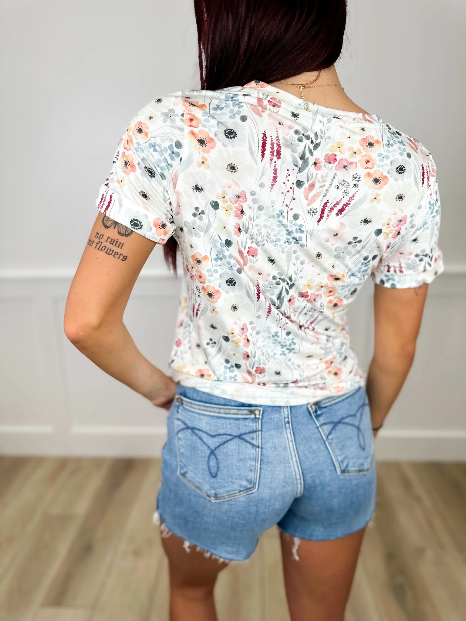 At the Source Rayon Blend Short Sleeve Ivory Avery Mae Top - Image 2