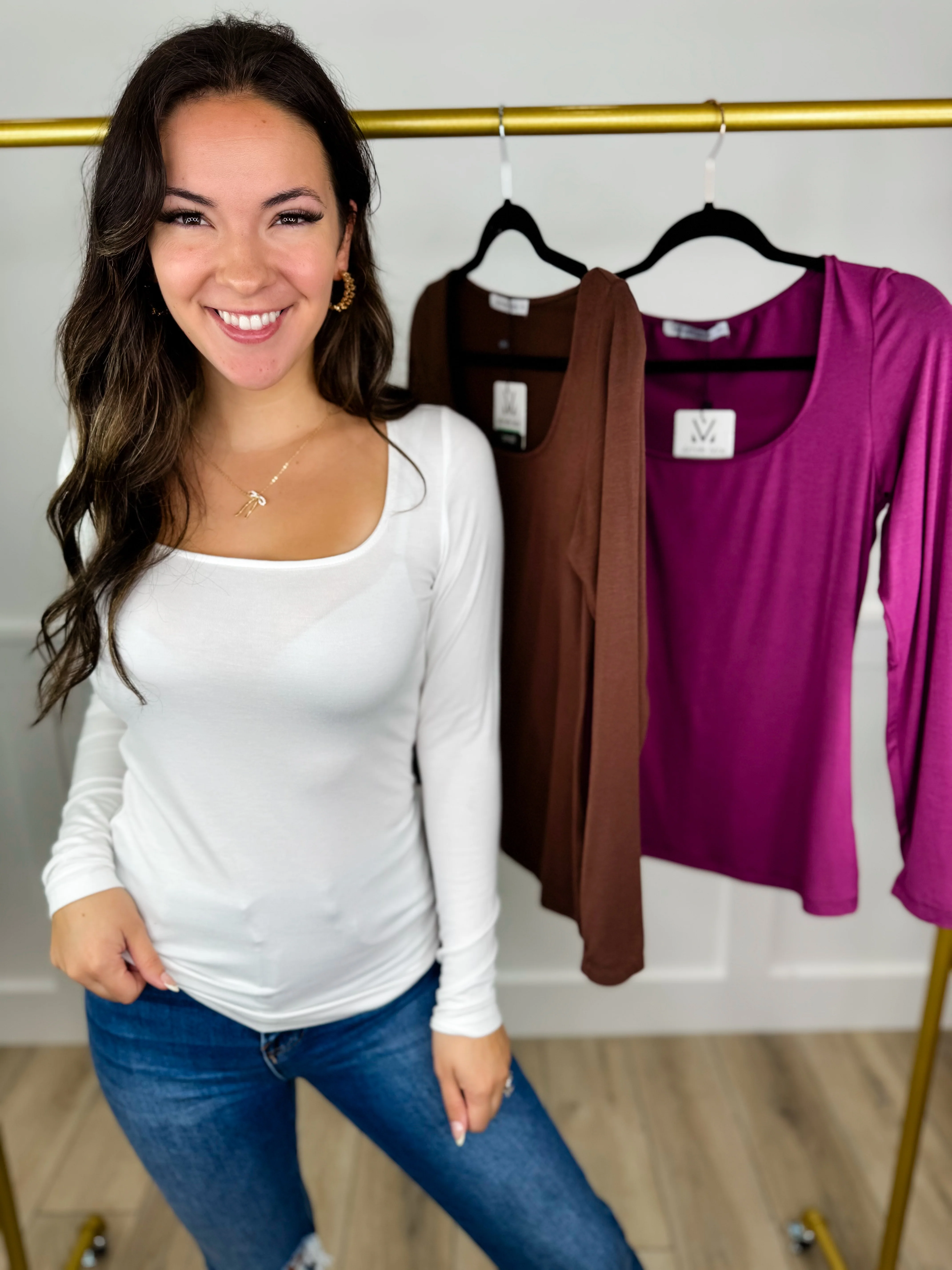 Basic A Better Idea Rayon Blend Long Sleeve Avery Mae Top - 7 colors! - Image 7