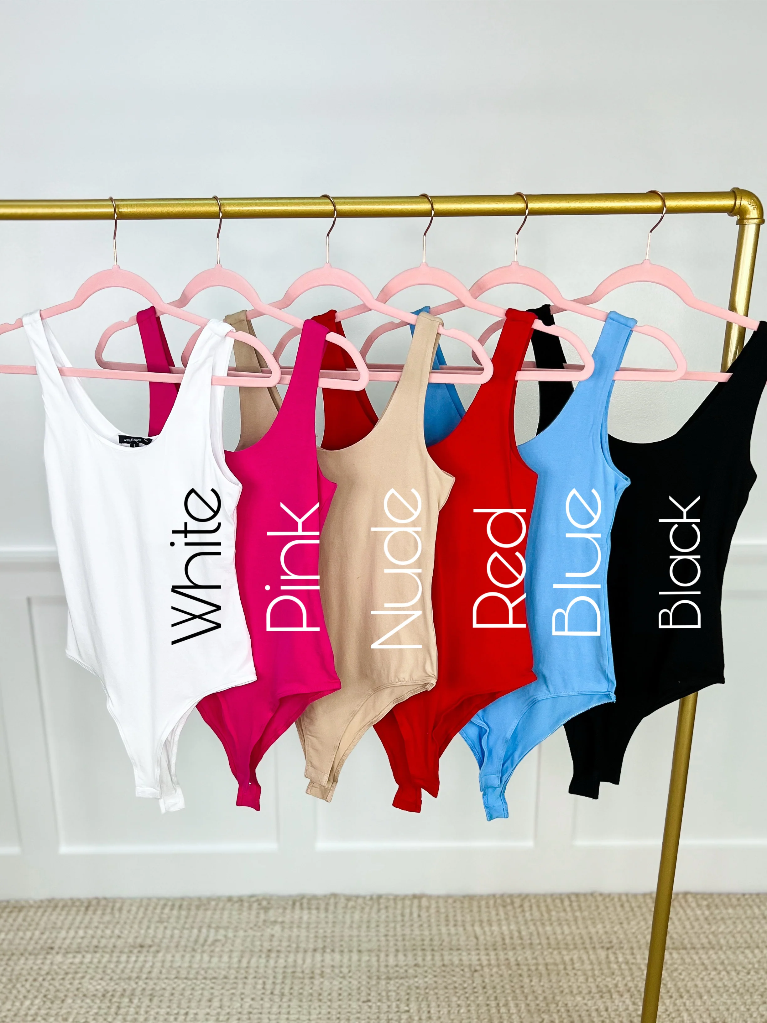 DOORBUSTER!! Basic By My Side Cotton Blend Avery Mae Bodysuit Top - 6 colors! - Image 2