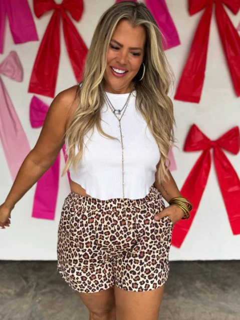Clearly Wild High-Rise Cotton Leopard Avery Mae Shorts - Image 3