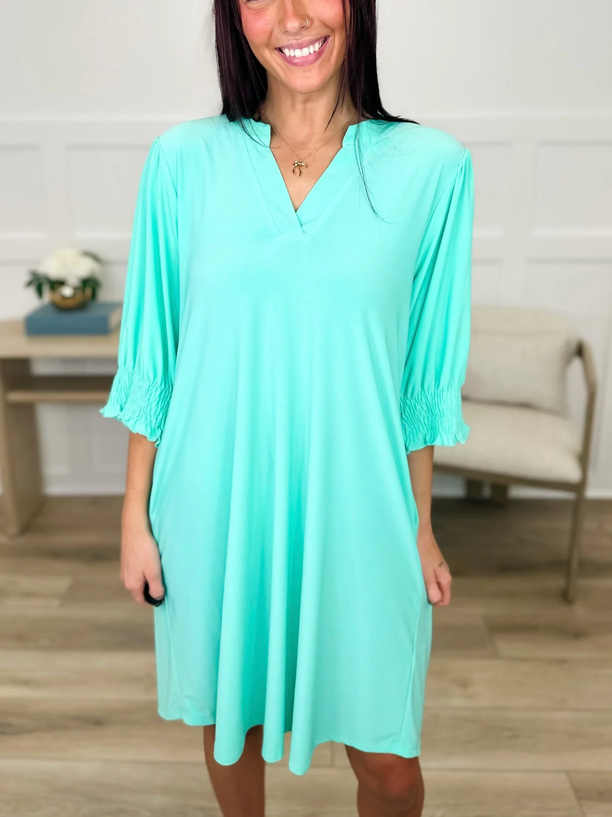 Dear Scarlett Can't Deny it Wrinkle-Free 3/4 Sleeve Gabby Dress - Multiple Colors - Image 5