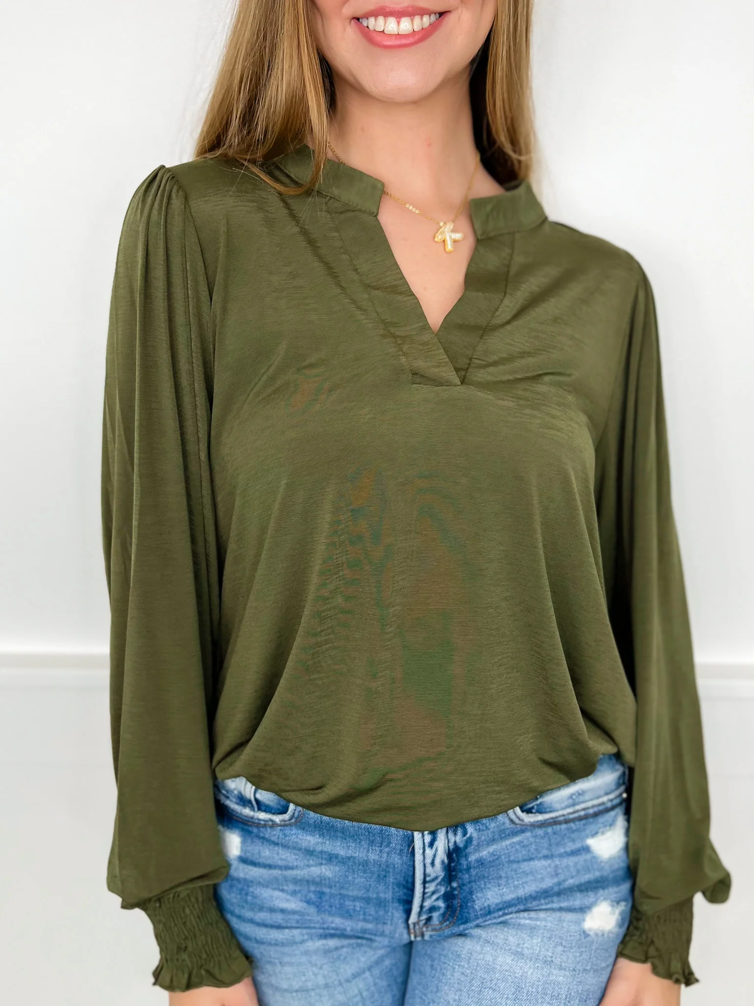 Dear Scarlett Frozen in Time Wrinkle-Free Long Sleeve Gabby Top - 5 colors! - Image 6