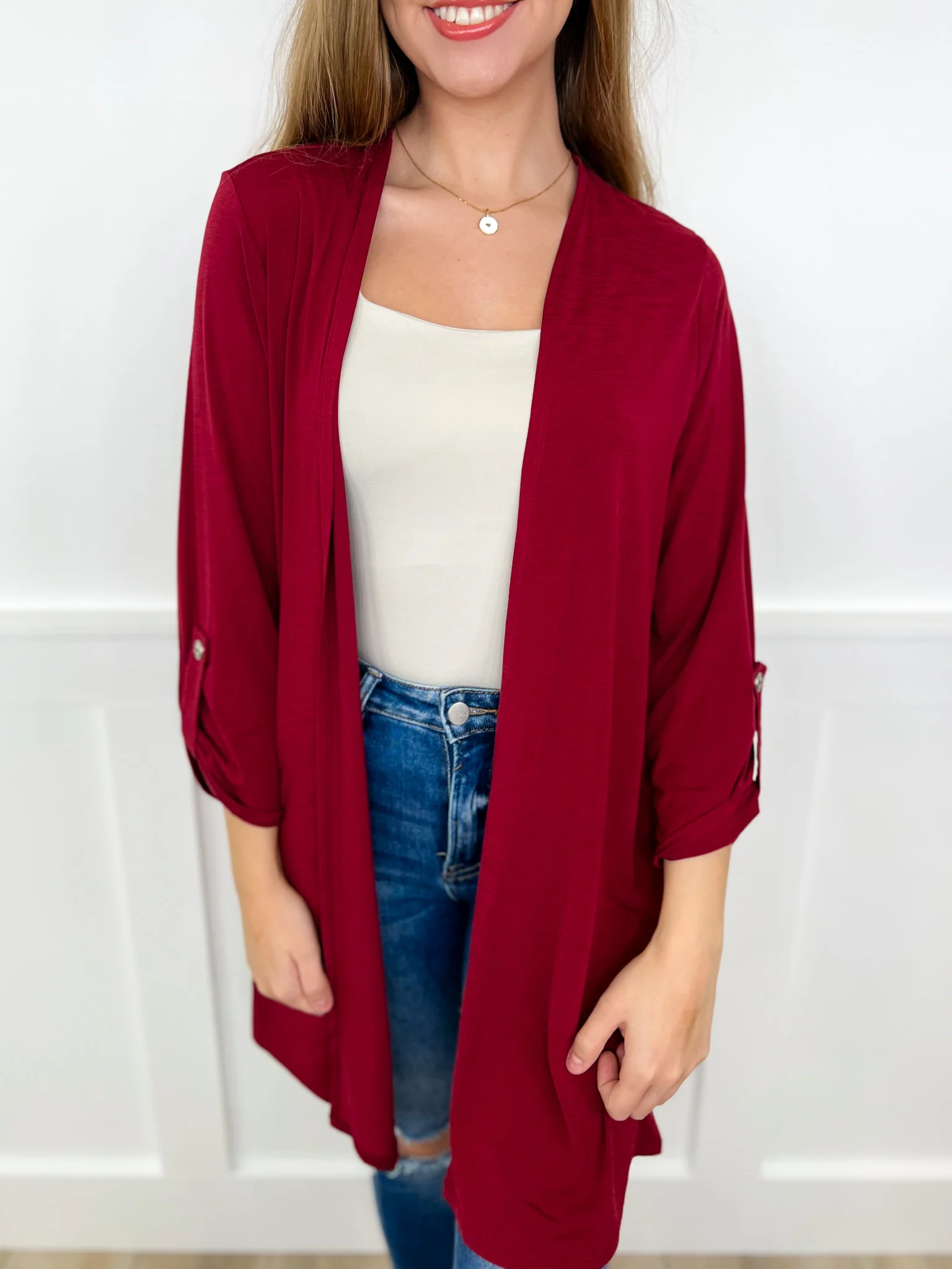 Dear Scarlett Put Together Wrinkle-Free 3/4 Sleeve Cardigan - 6 colors! - Image 6