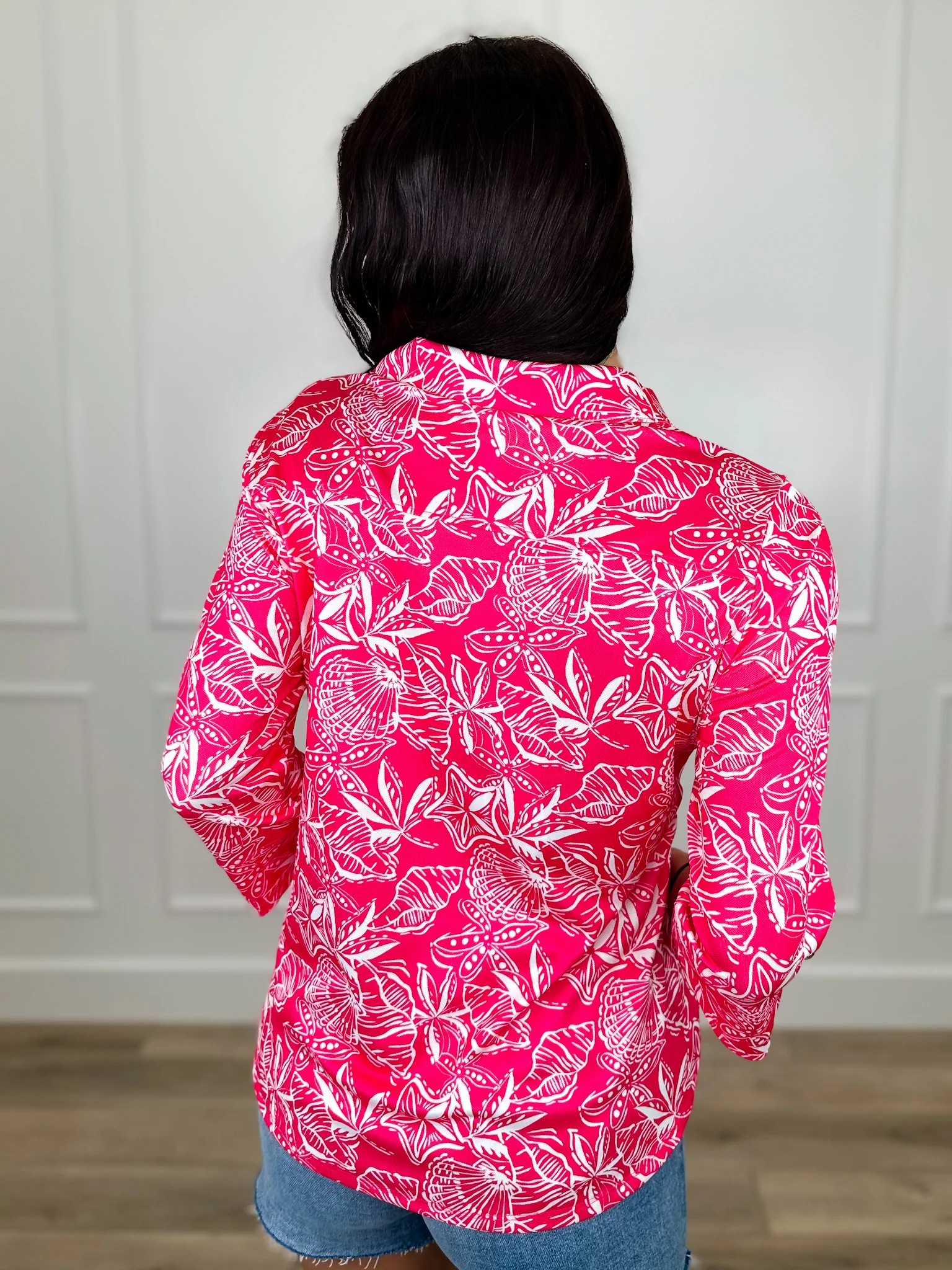 Dear Scarlett Set Me Free Lightweight 3/4 Sleeve Pink Top - Image 2