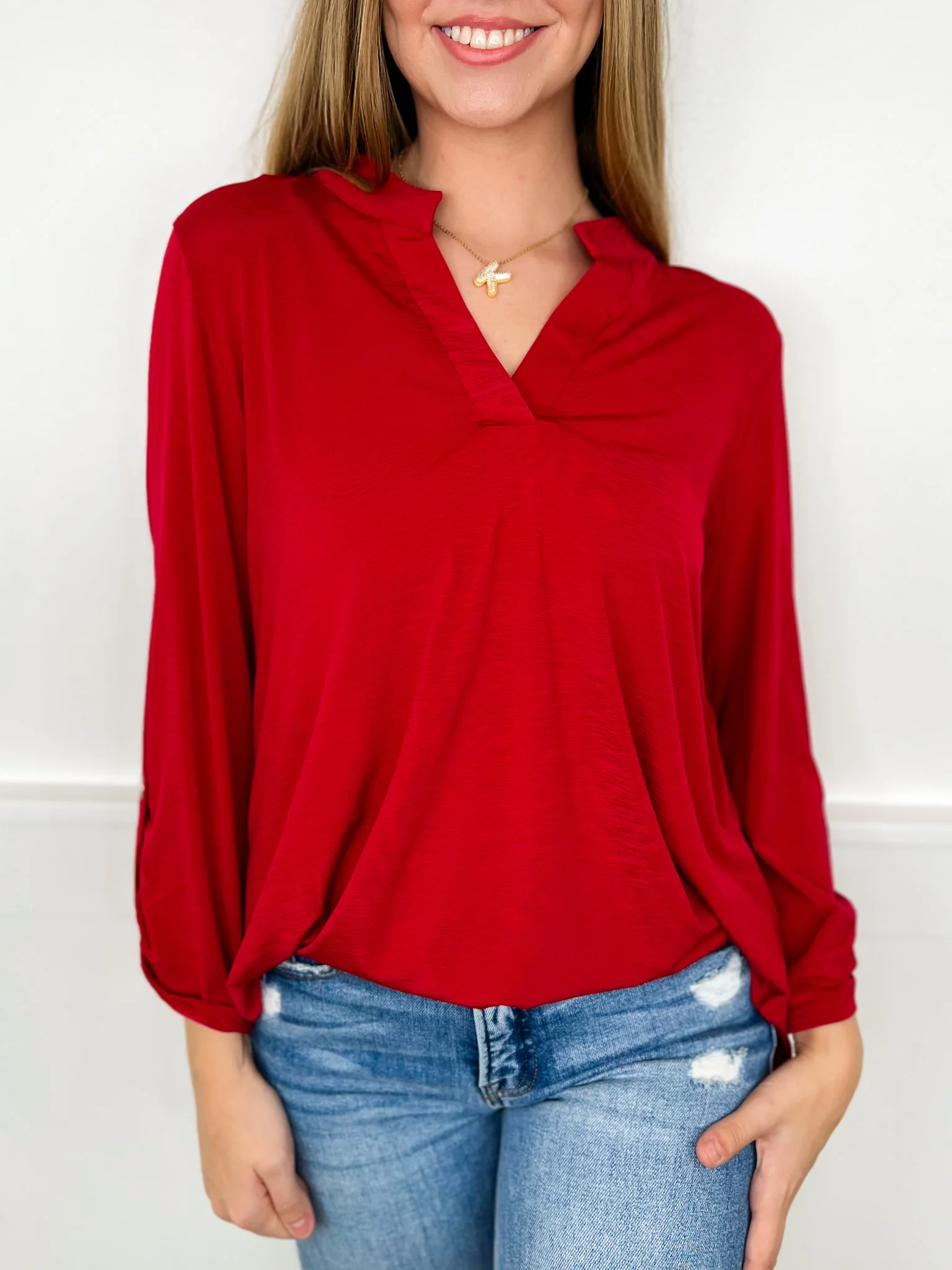 Dear Scarlett Simply Irresistible Wrinkle-Free 3/4 Sleeve Gabby Top - 8 colors! - Image 5