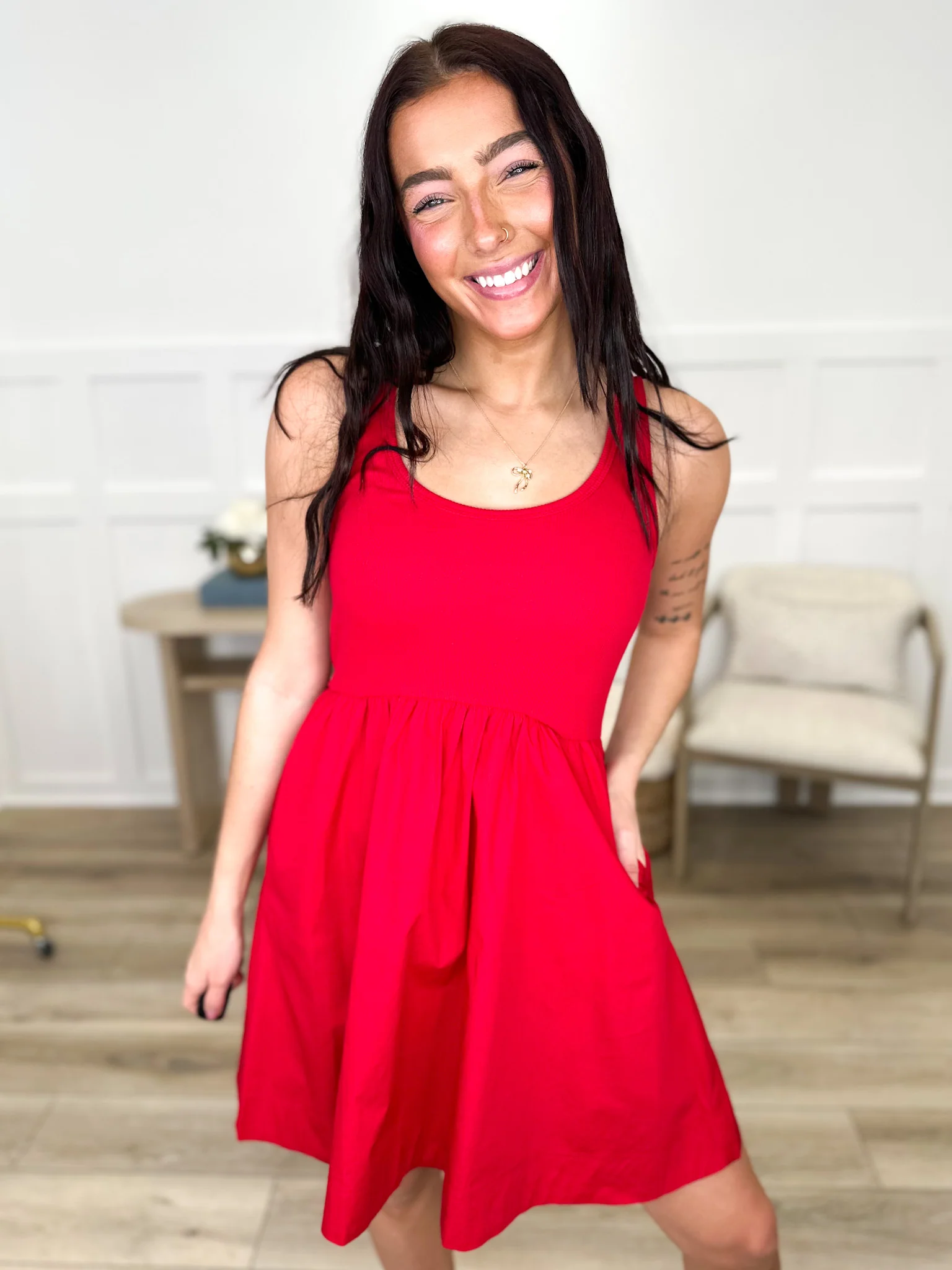 DOORBUSTER!! Zenana Everything You Want Cotton Blend Dress - Multiple Colors - Image 5