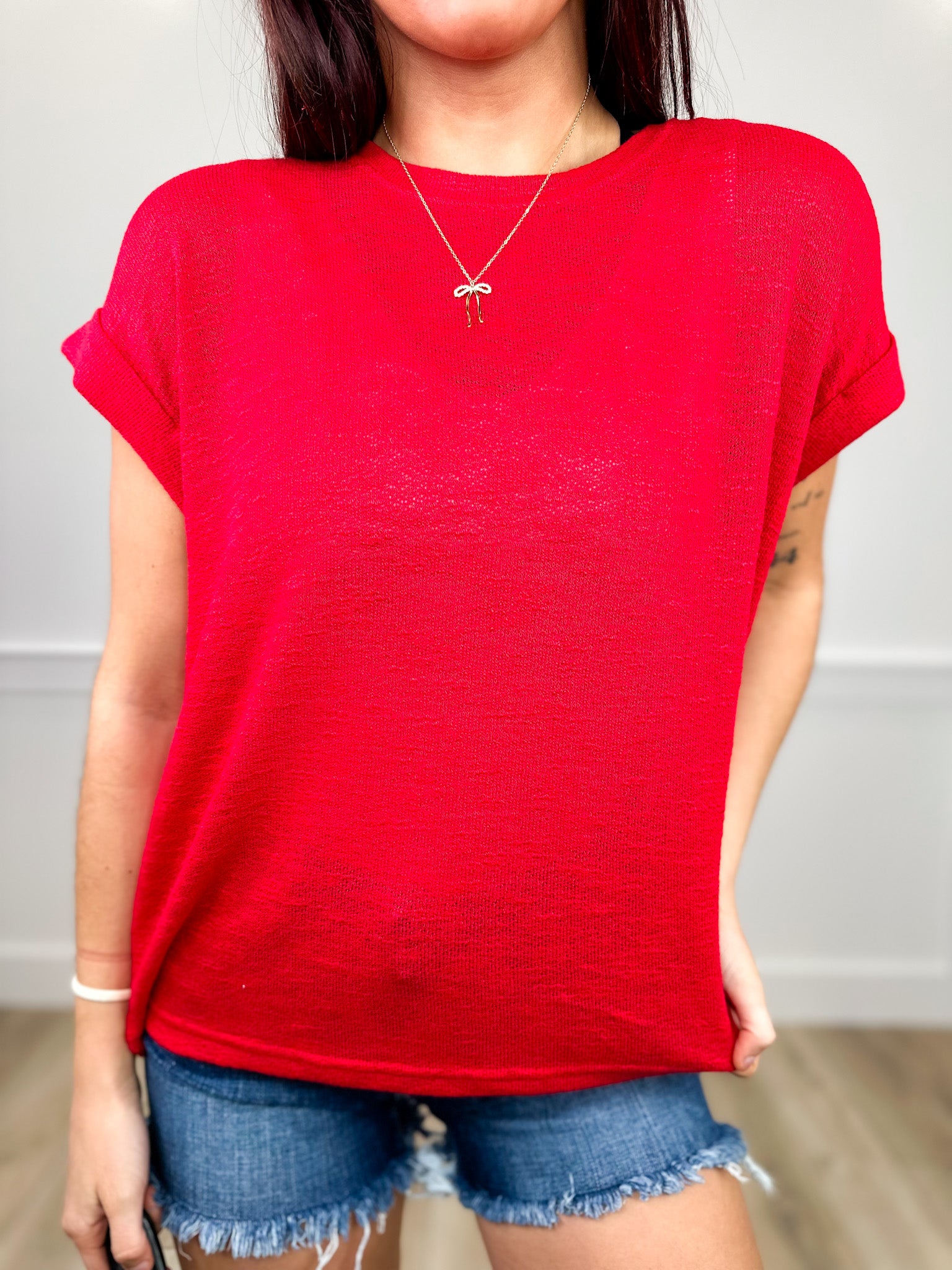 DOORBUSTER!! Zenana Happens All the Time Knit Short Sleeve Top - 7 colors! - Image 8
