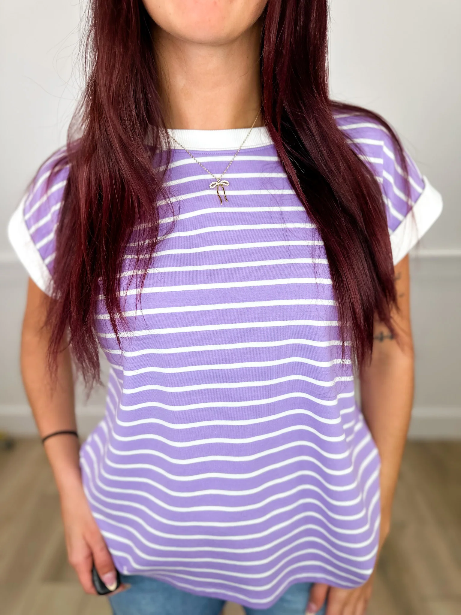 DOORBUSTER!! Zenana I Belong Cotton Blend Short Sleeve Top - 3 colors! - Image 2