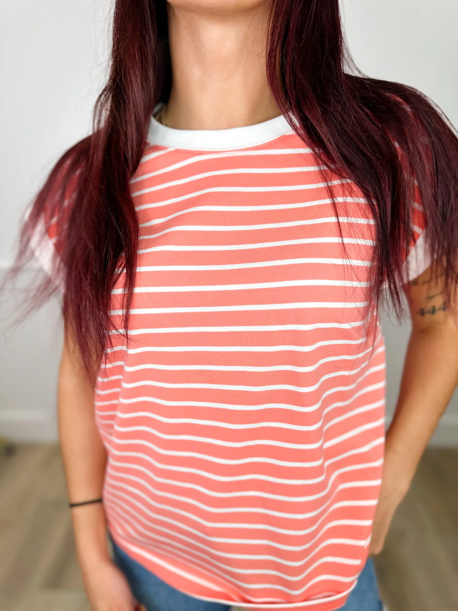 DOORBUSTER!! Zenana I Belong Cotton Blend Short Sleeve Top - 3 colors! - Image 4