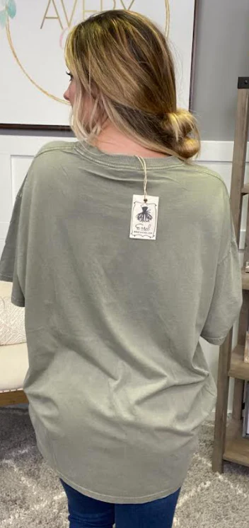 Easel Electrifying Lightning Bolt Cotton Short Sleeve Oversized Graphic Top - 9 colors! - Image 17