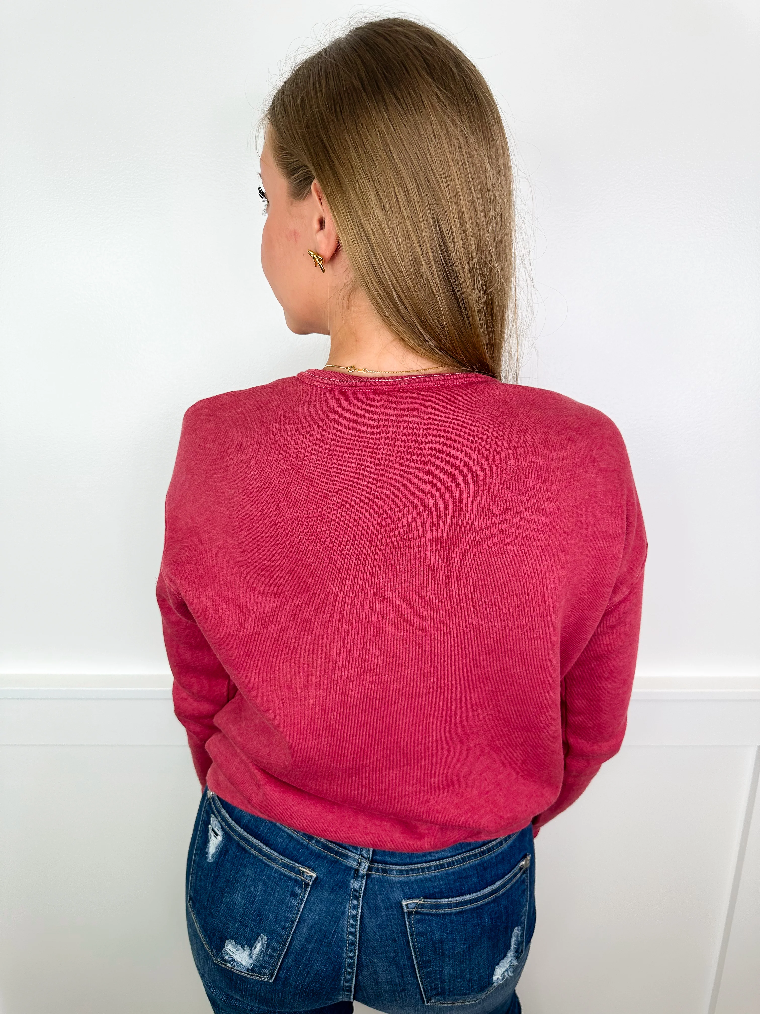 Farm Fresh Pumpkins Cotton Blend Long Sleeve Avery Mae Graphic Crewneck Sweatshirt - 3 colors! - Image 4
