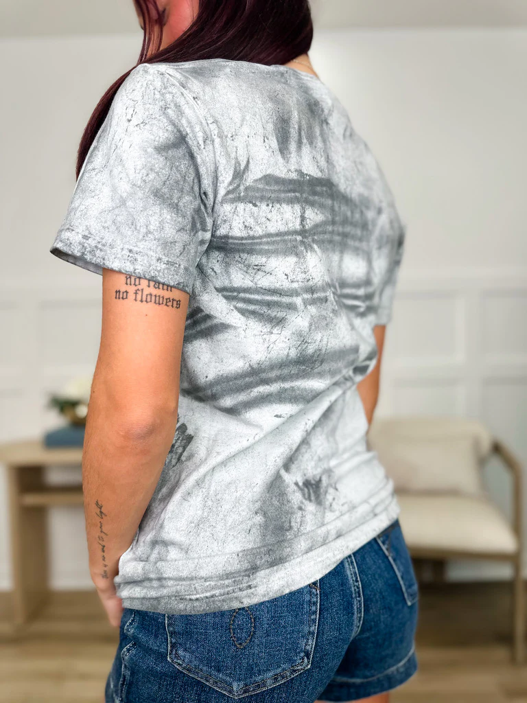 Feeling Bear-y Lucky Cotton Short Sleeve Grey Avery Mae Graphic Tee Shirt - Image 2