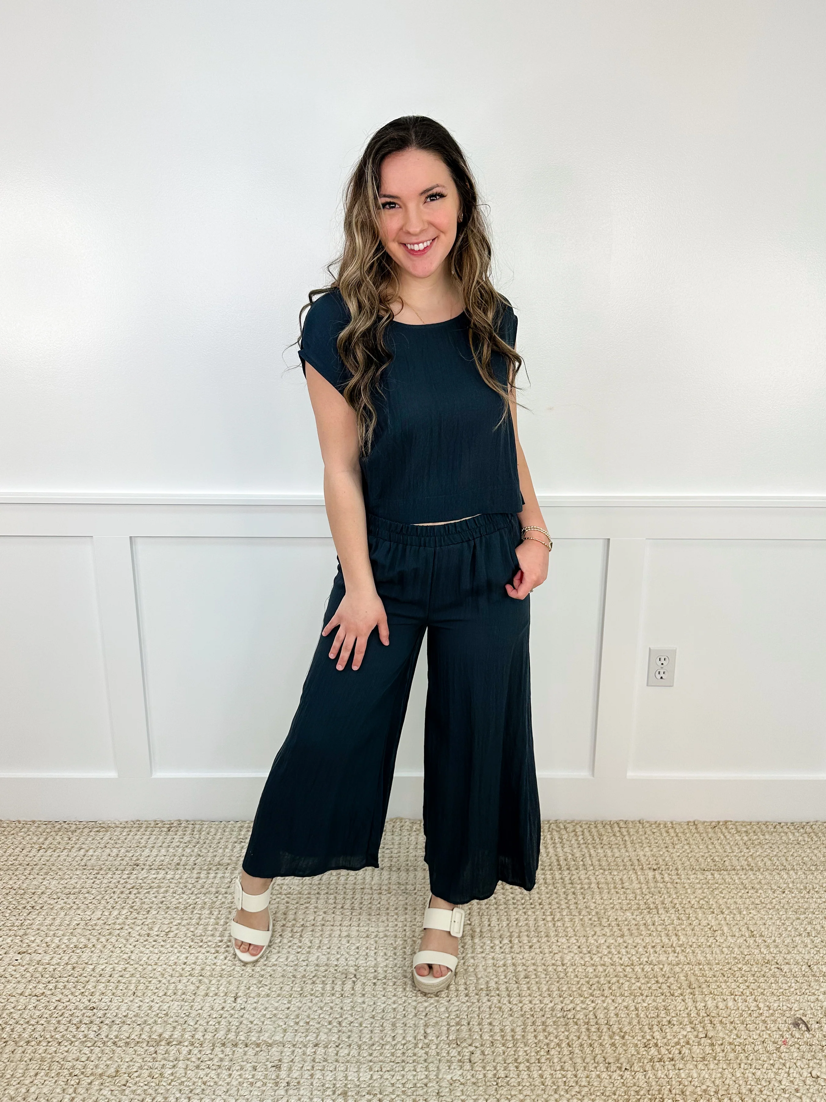 Find Me Around High-Rise Rayon Blend Wide Leg Avery Mae Cropped Bottoms - 3 colors! - Image 2