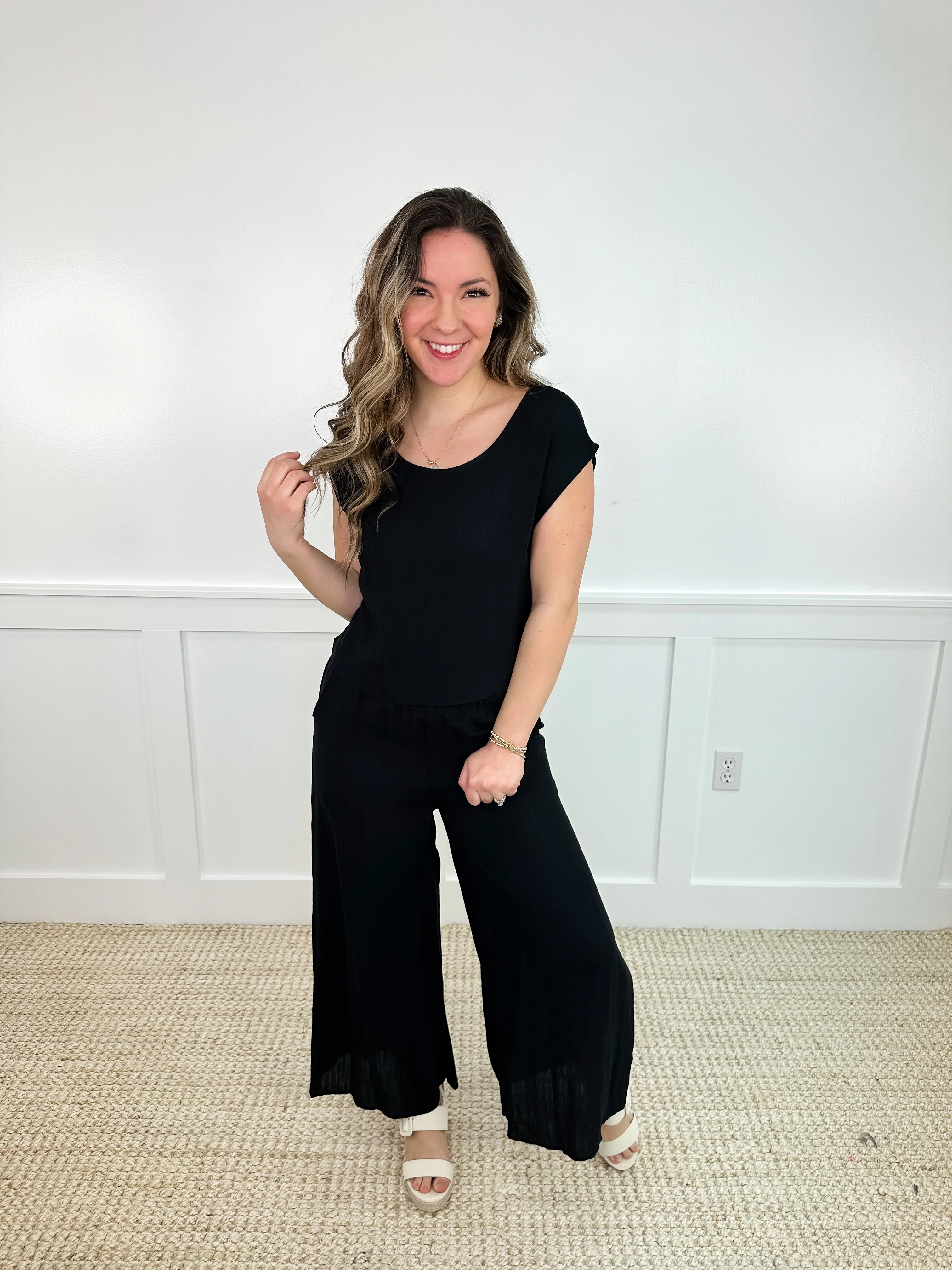 Find Me Around High-Rise Rayon Blend Wide Leg Avery Mae Cropped Bottoms - 3 colors! - Image 4