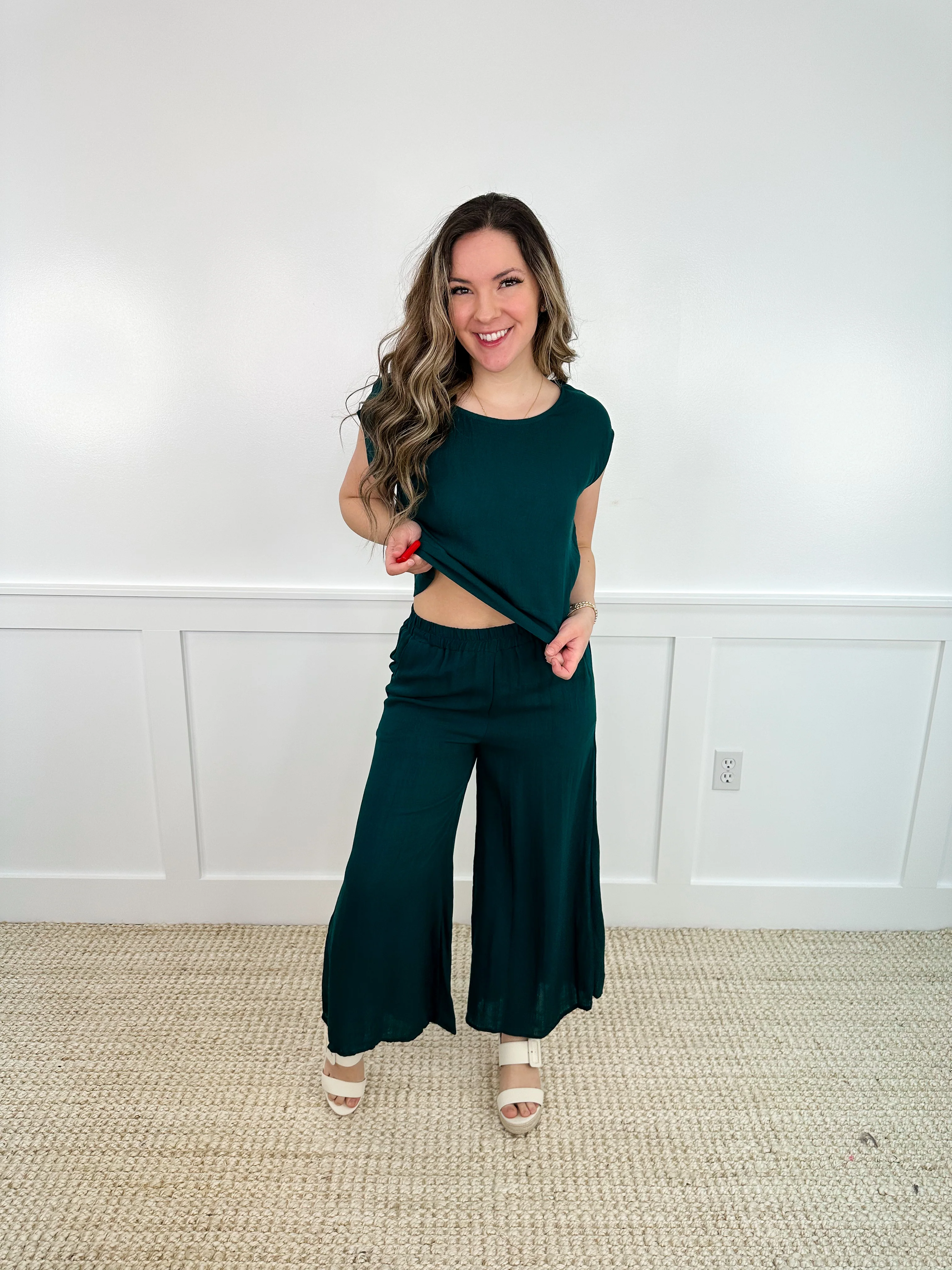 Find Me Around High-Rise Rayon Blend Wide Leg Avery Mae Cropped Bottoms - 3 colors! - Image 6