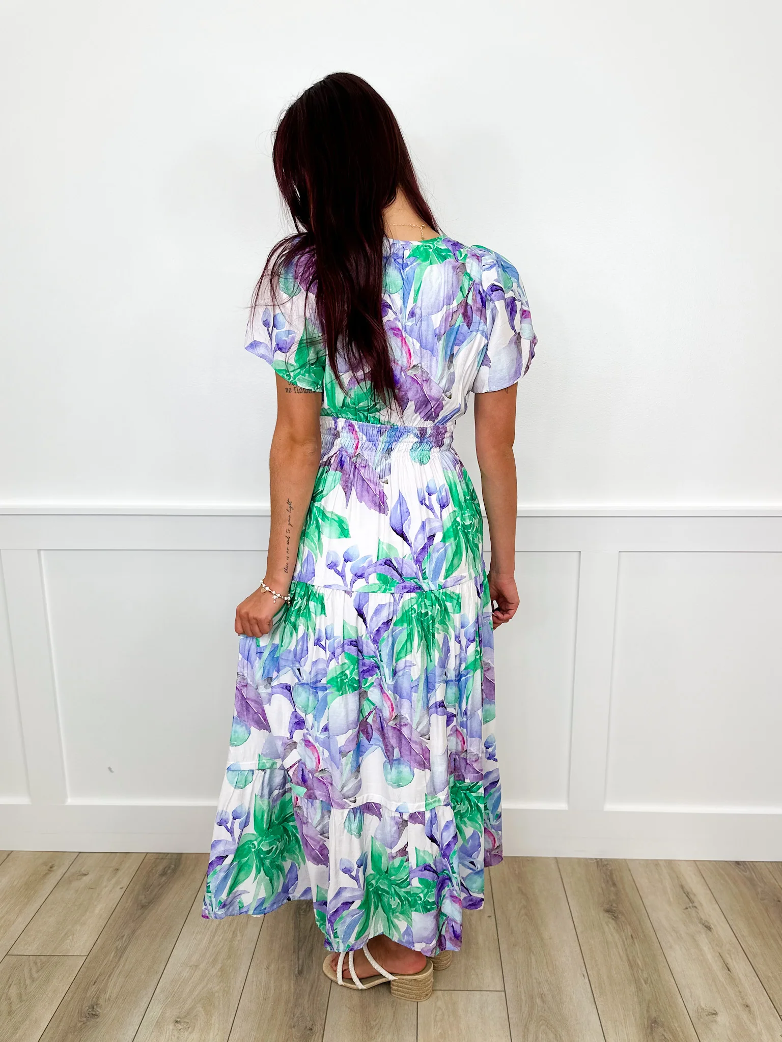 Flowy Day Rayon Blend Short Sleeve Avery Mae Dress - Image 3