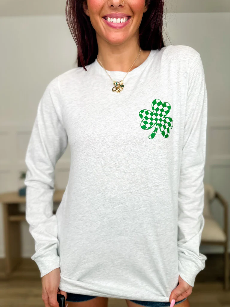 For Lucks Sake Cotton Blend Long Sleeve Avery Mae Graphic Top - 2 options! - Image 2