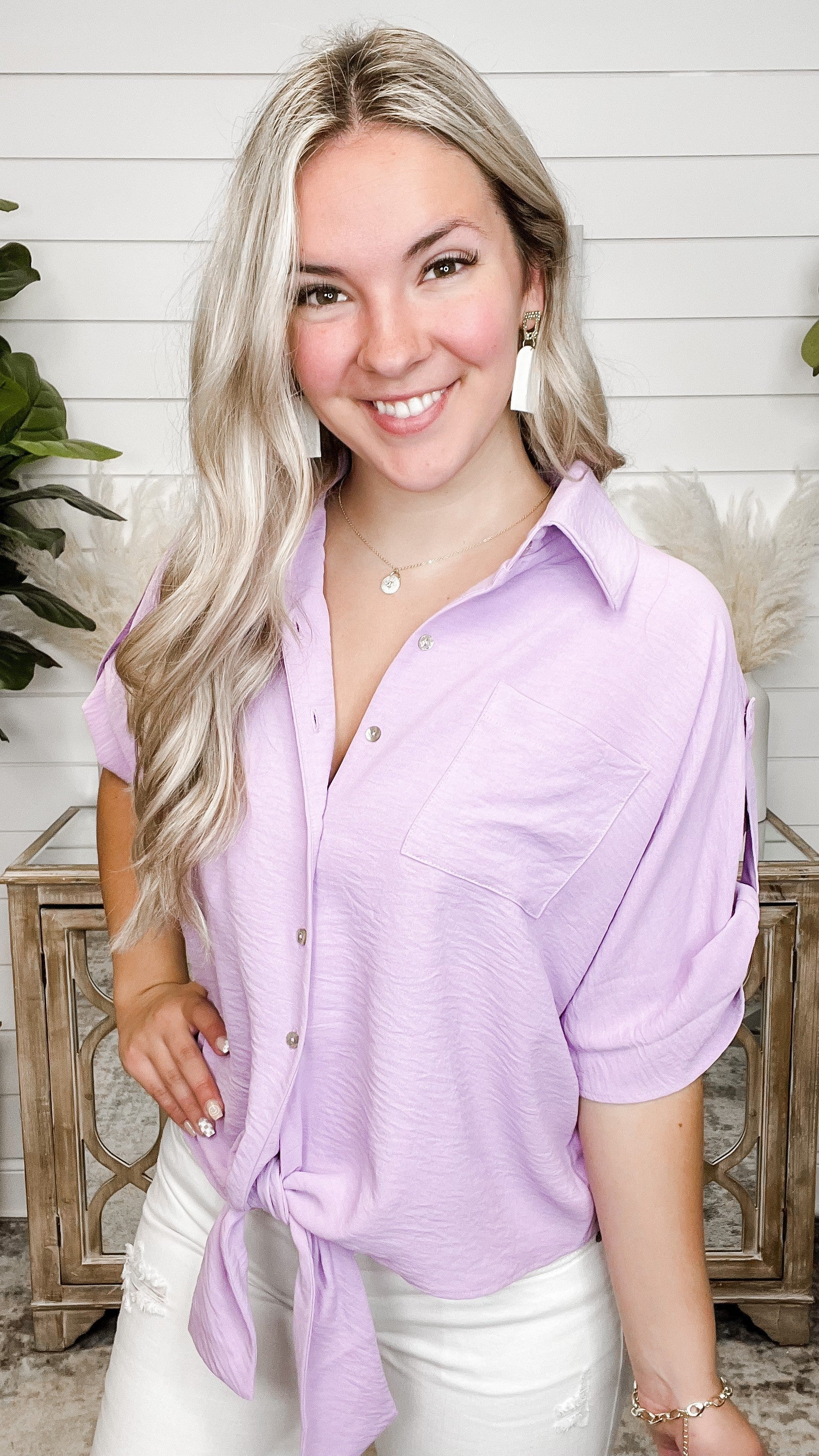 Goin' Places Buttoned Blouse - 2 colors! - Image 2