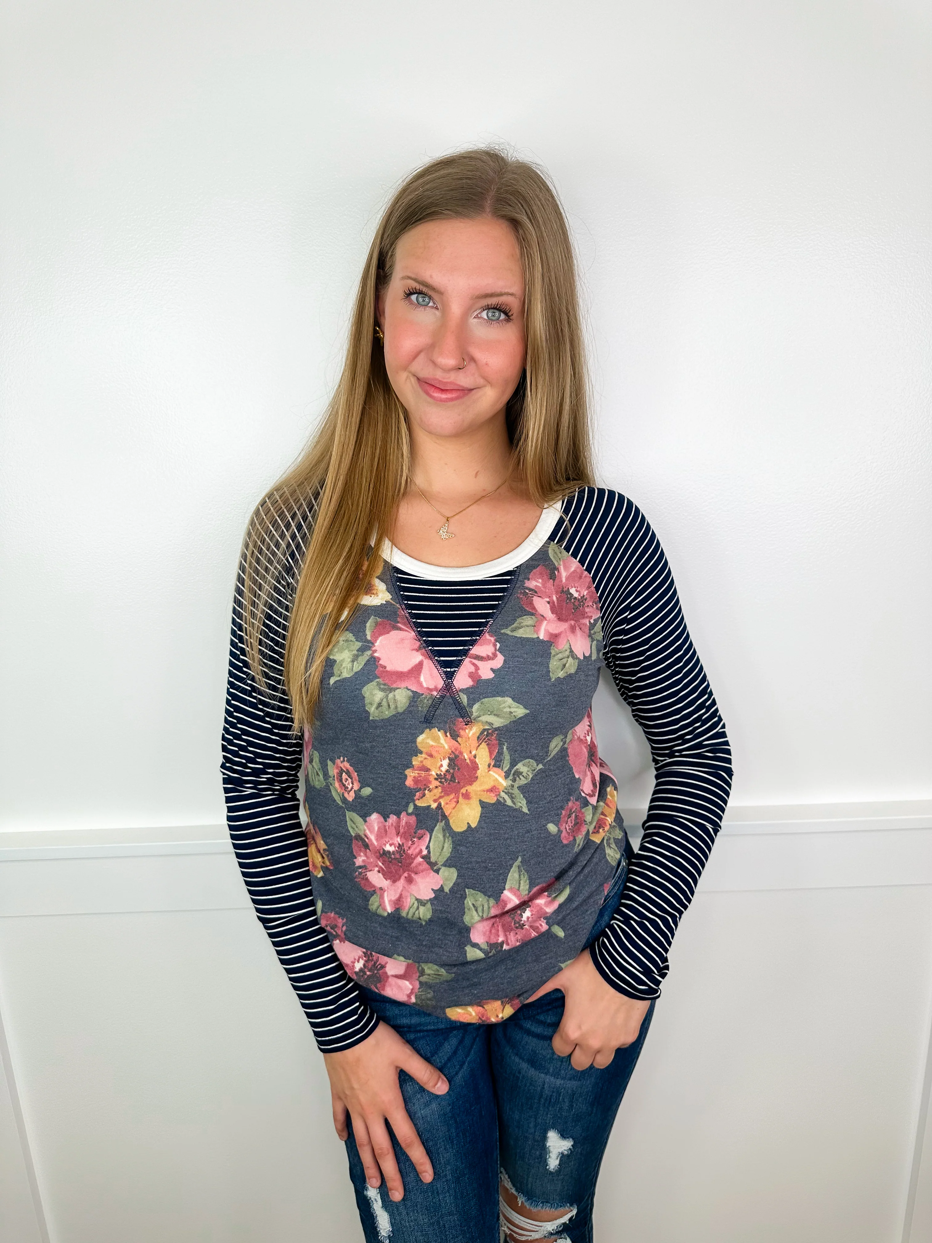 Going My Own Way Rayon Blend Long Sleeve Avery Mae Top - 2 colors! - Image 2