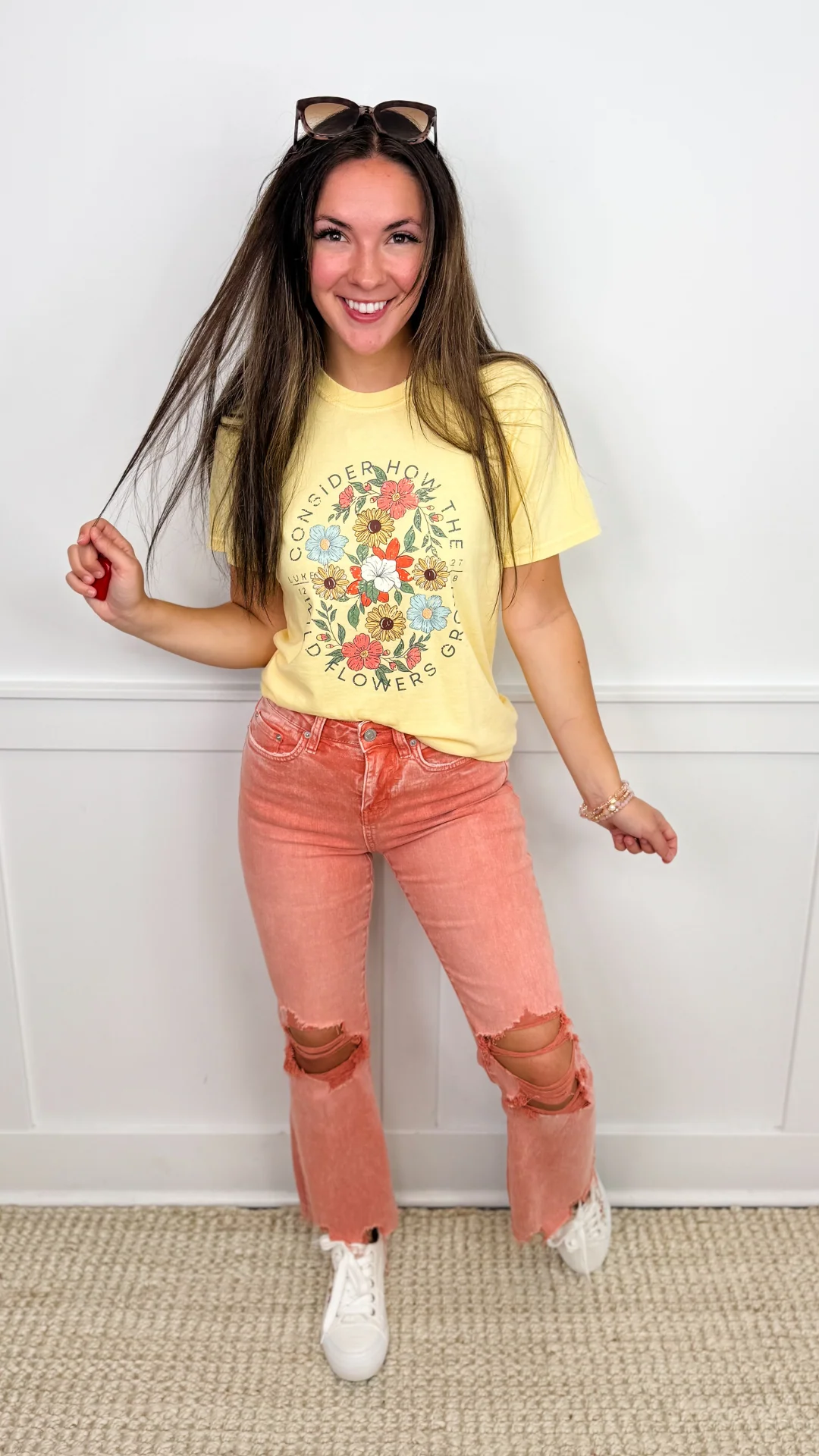 How Wildflowers Grow Cotton Short Sleeve Avery Mae Graphic Tee Shirt - 4 colors! - Image 10