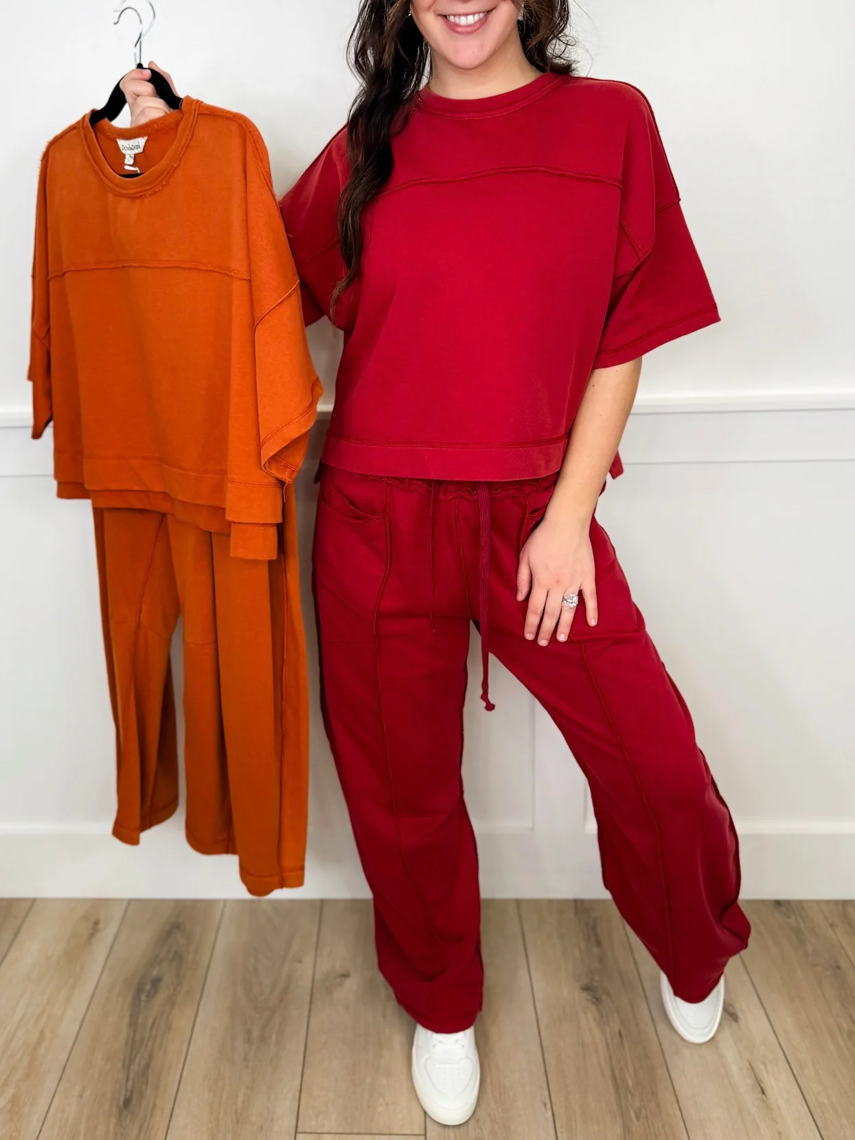 In the Friend Zone High-Rise Cotton Blend Wide Leg Avery Mae Cropped Set - 2 colors!