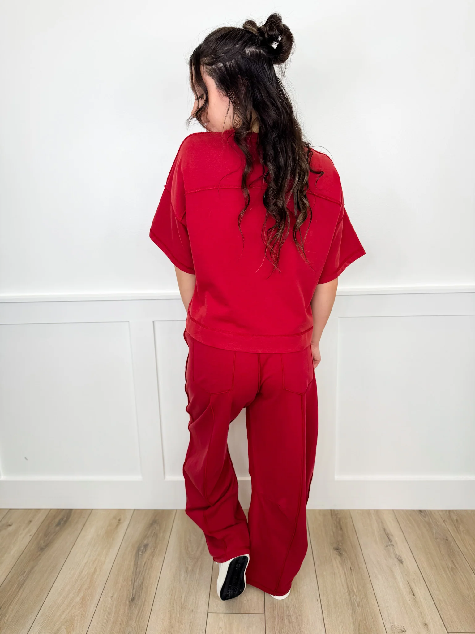 In the Friend Zone High-Rise Cotton Blend Wide Leg Avery Mae Cropped Set - 2 colors! - Image 6