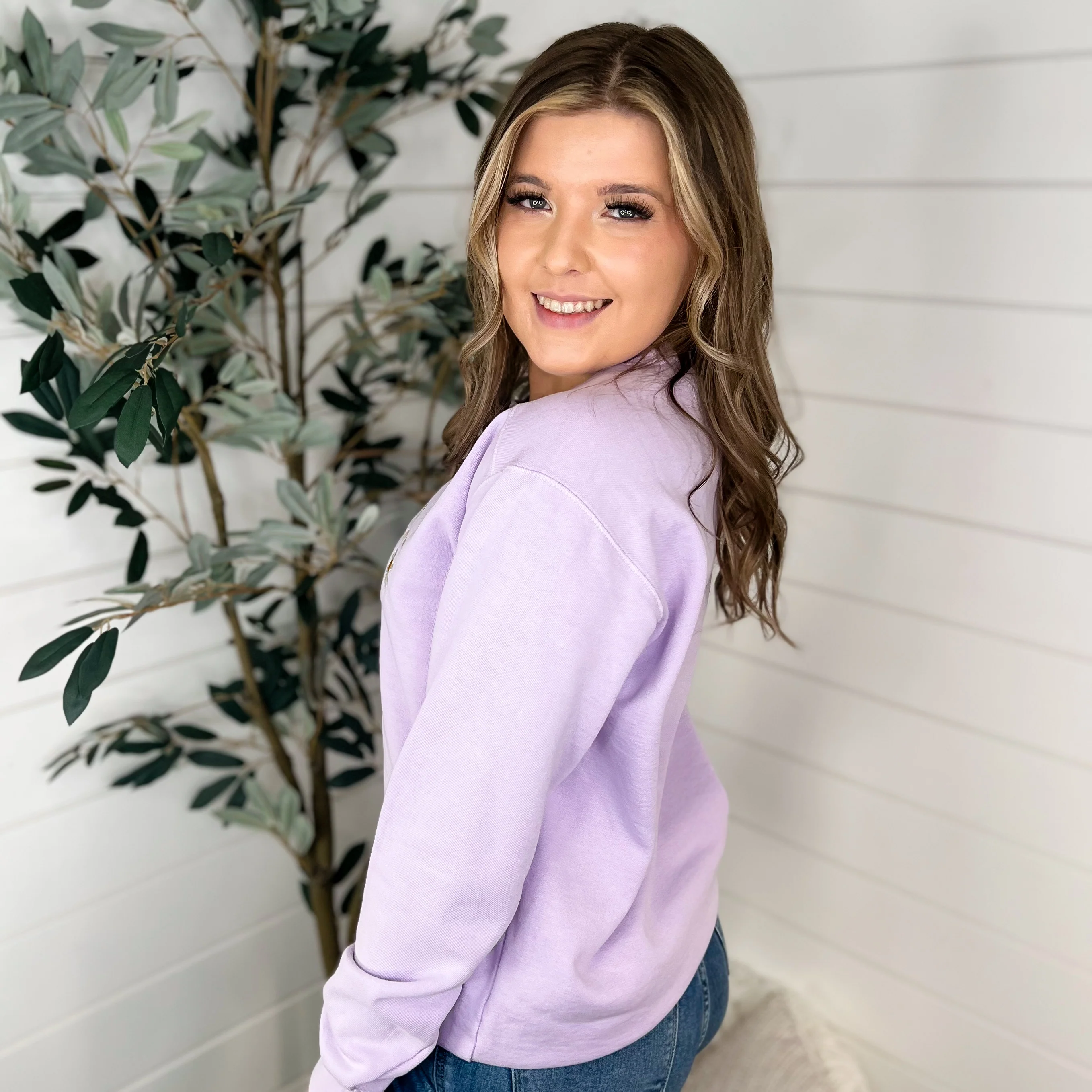 Jesus Loves You Cotton Blend Long Sleeve Avery Mae Graphic Crewneck Sweatshirt - 4 colors! - Image 7