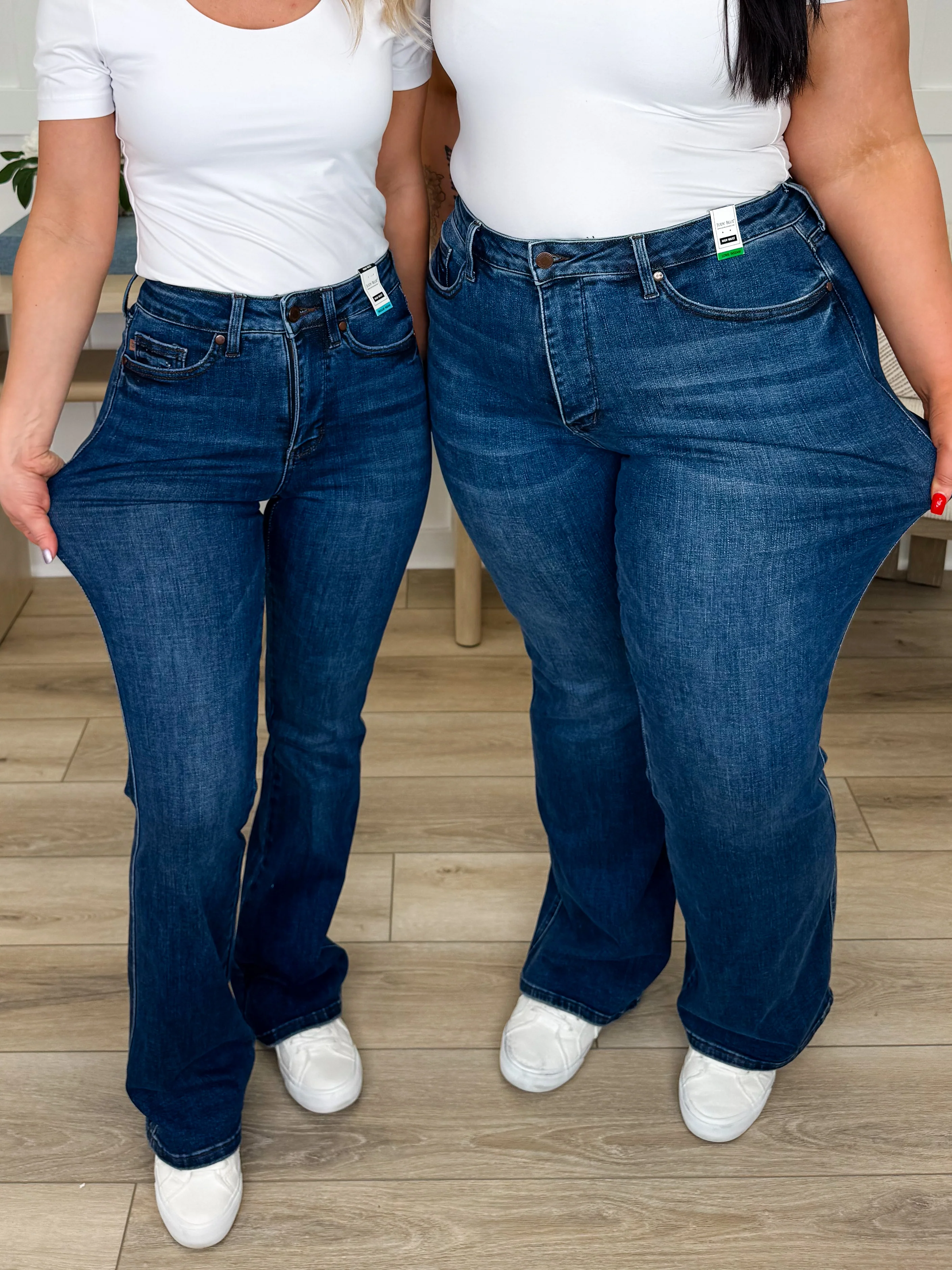 Judy Blue Cali Tummy Control Bootcut Jeans - Dark Wash (Multiple Inseams, Non-Distressed) - Image 10
