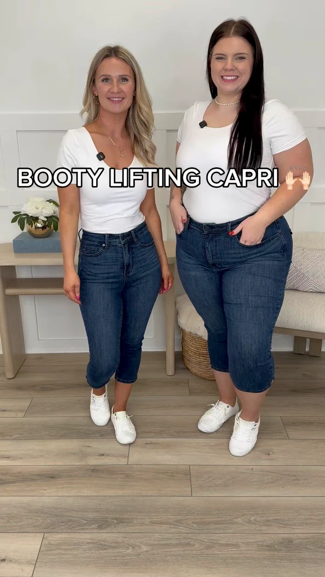 Judy Blue Lucia "Butt Lifting" Tummy Control Capris - Dark Wash (Non-Distressed) - Image 11