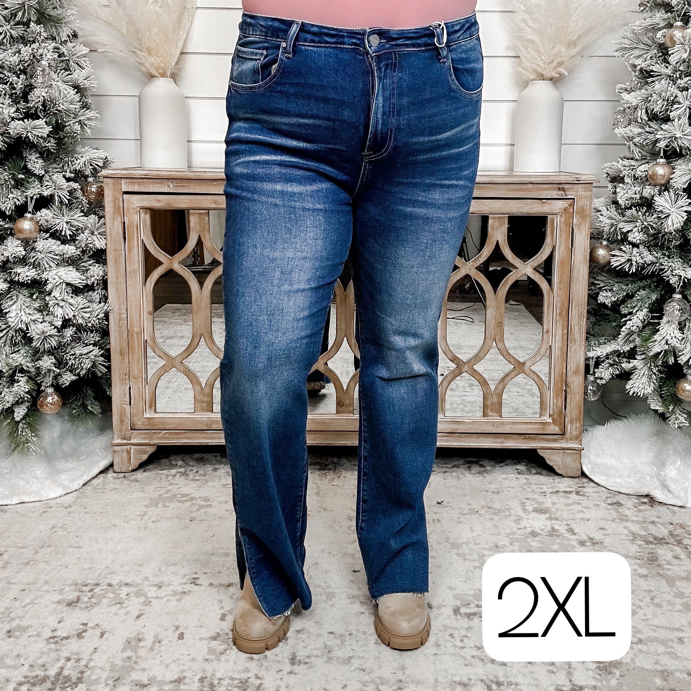 Juliana High-Rise Risen Straight Leg Blue Jeans - Image 7