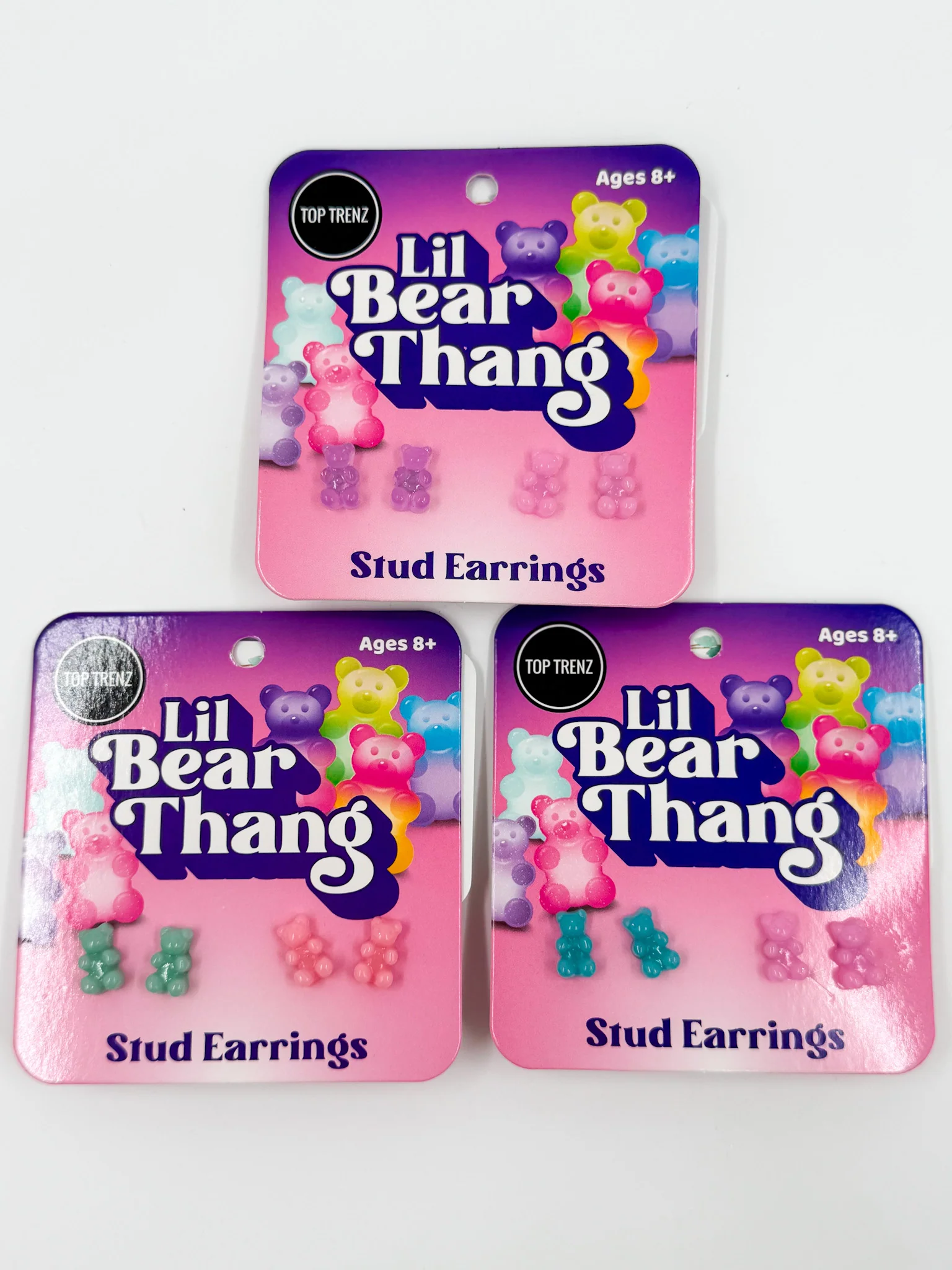 Kids Beary Best Stud Earring Set - 3 colors!