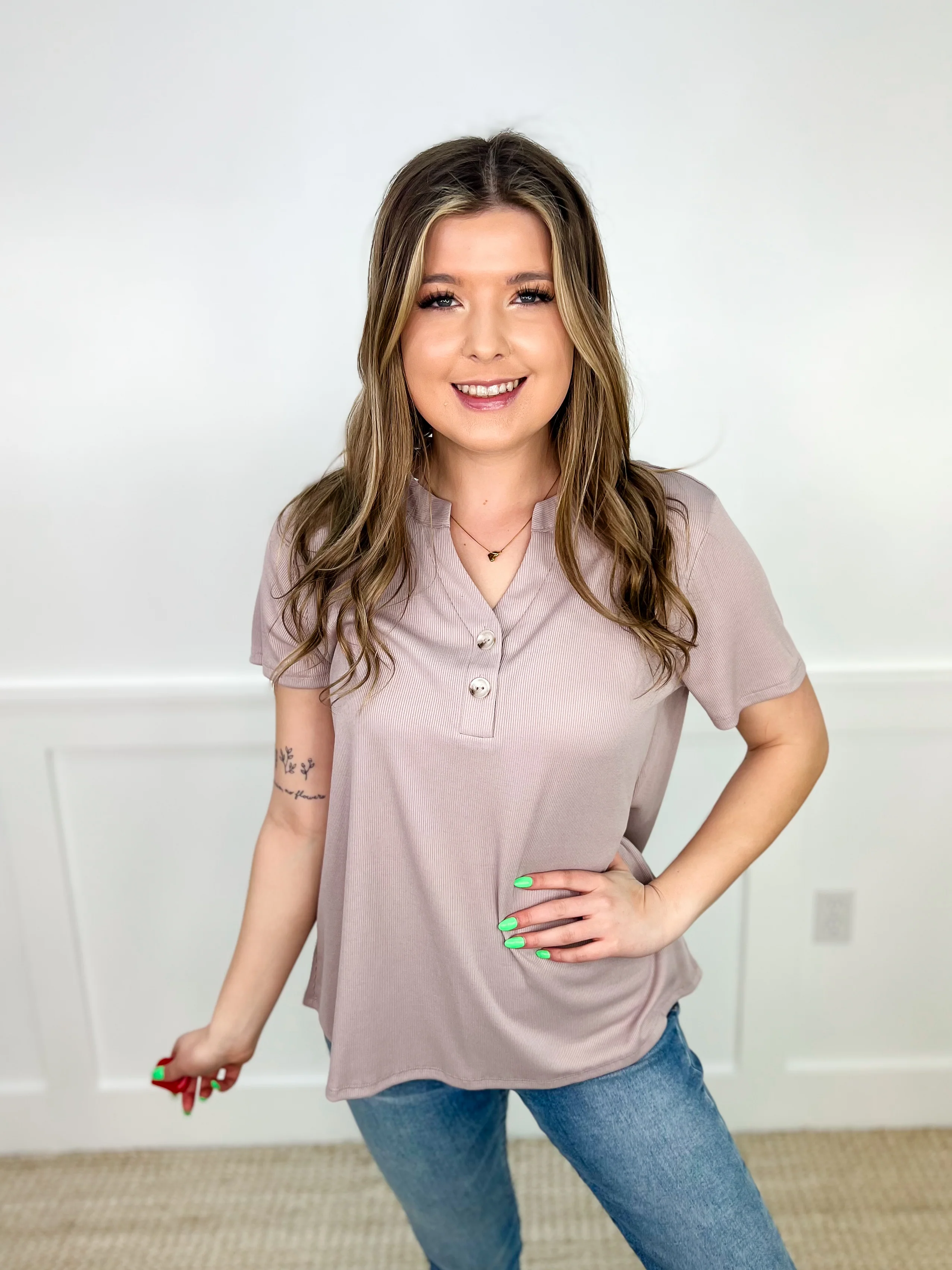 Made it Back Ribbed Short Sleeve Avery Mae Top - 8 colors! - Image 9