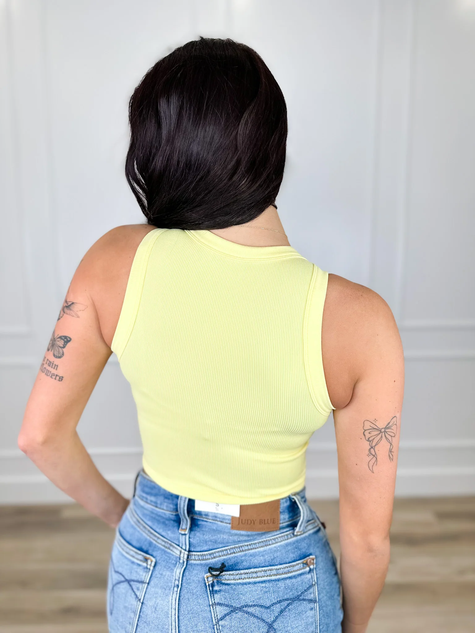 Mono B Basic Working Towards You Ribbed Cropped Tank Top - Multiple Colors - Image 3