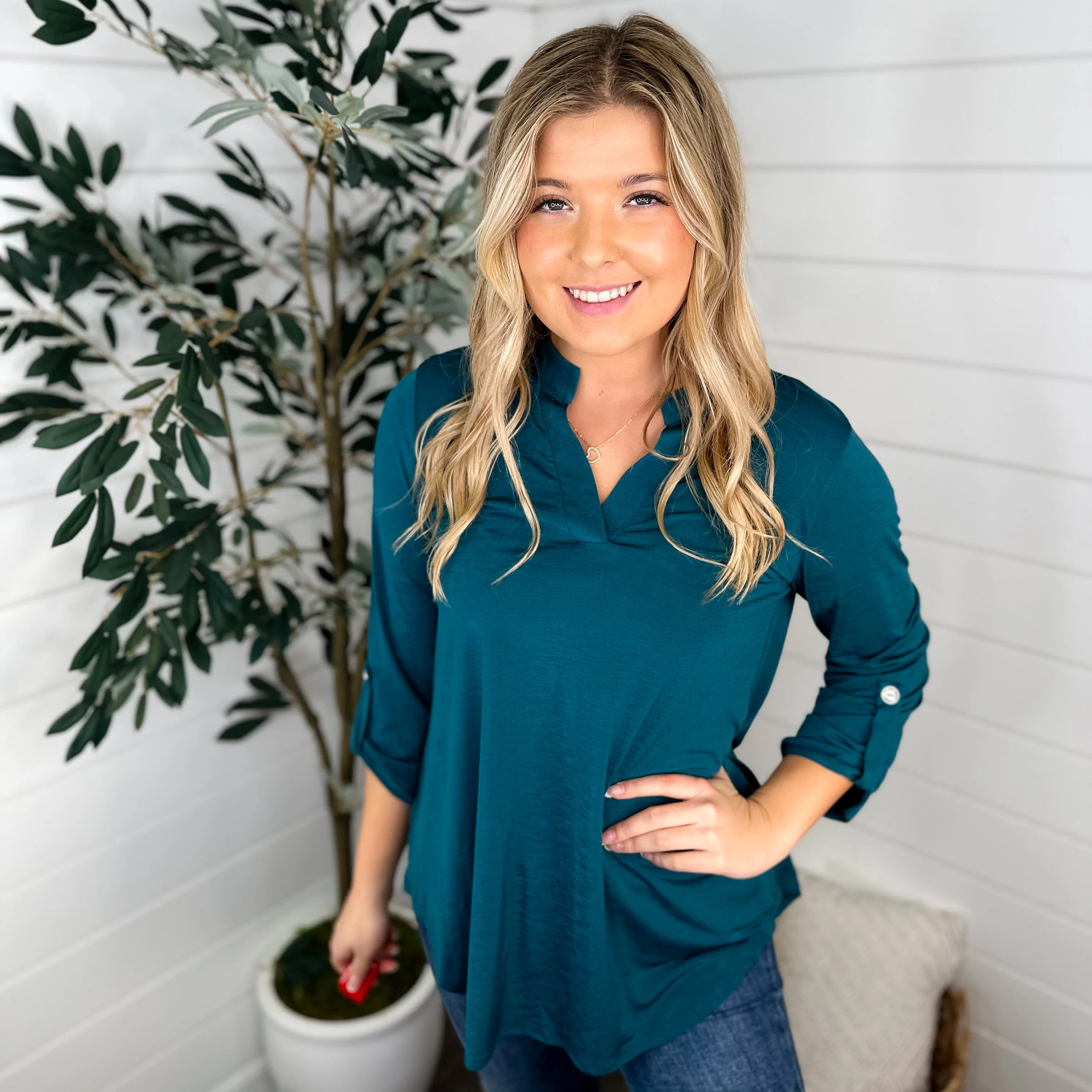 Dear Scarlett You Love Me Wrinkle-Free 3/4 Sleeve Top - 7 colors! - Image 3