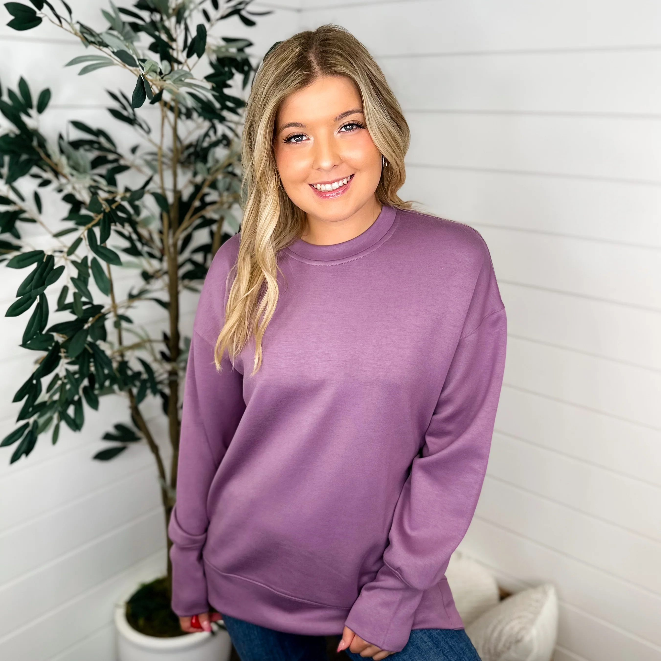 White Birch Get Caught Up Rayon Blend Long Sleeve Weekender Top - 2 colors! - Image 2