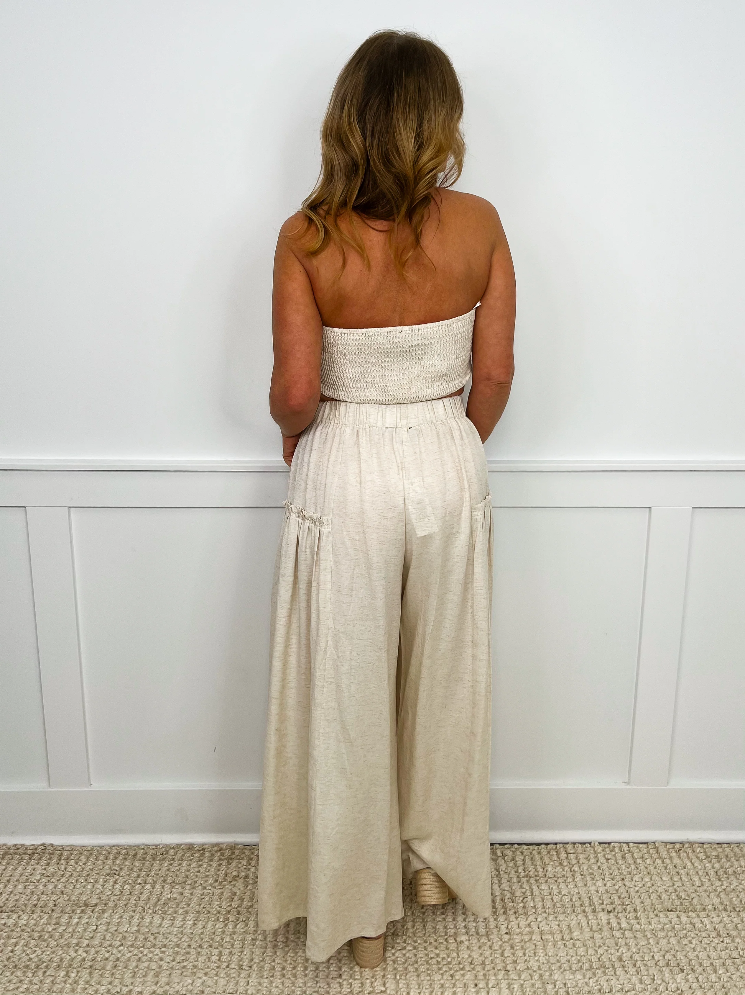 Need a Reason High-Rise Wide Leg Oatmeal Avery Mae Set - Image 2