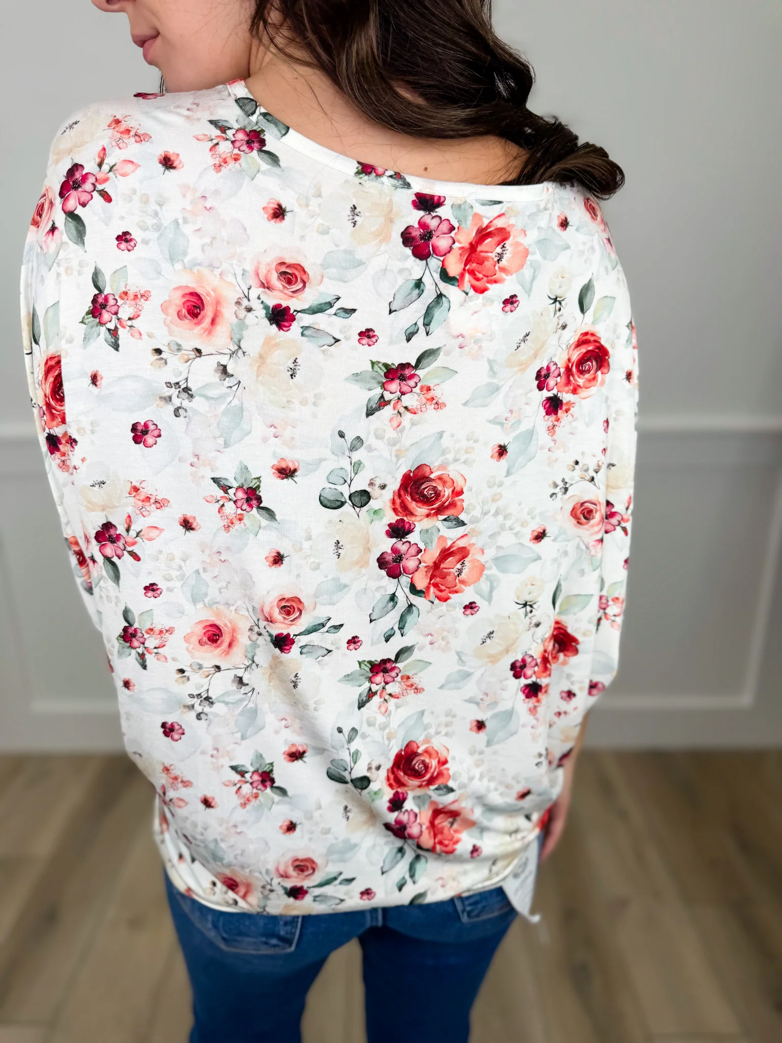 Need to Talk Rayon Blend Dolman Sleeve White Avery Mae Top - Image 2