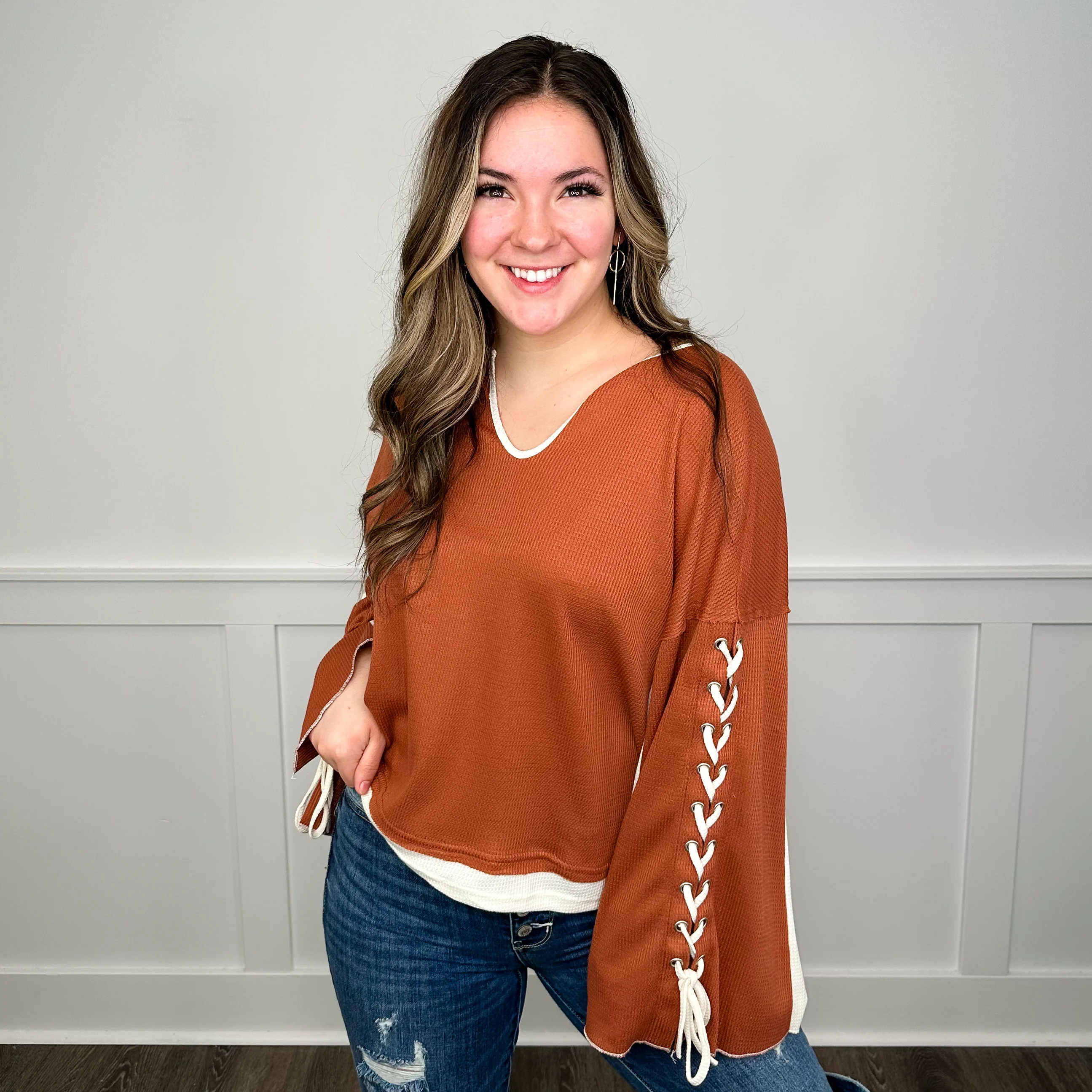 Not Today Long Sleeve Rust Avery Mae Top