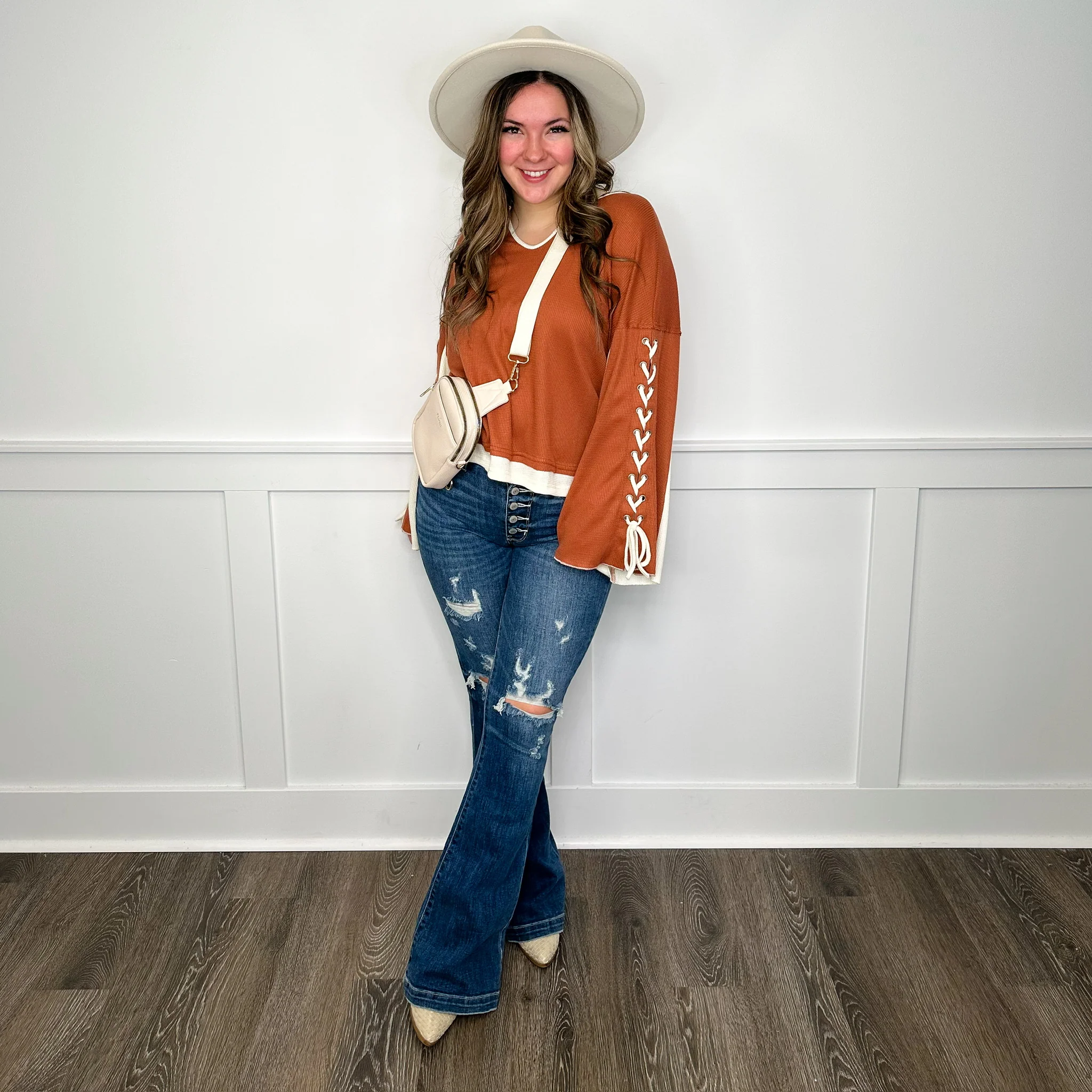 Not Today Long Sleeve Rust Avery Mae Top - Image 3