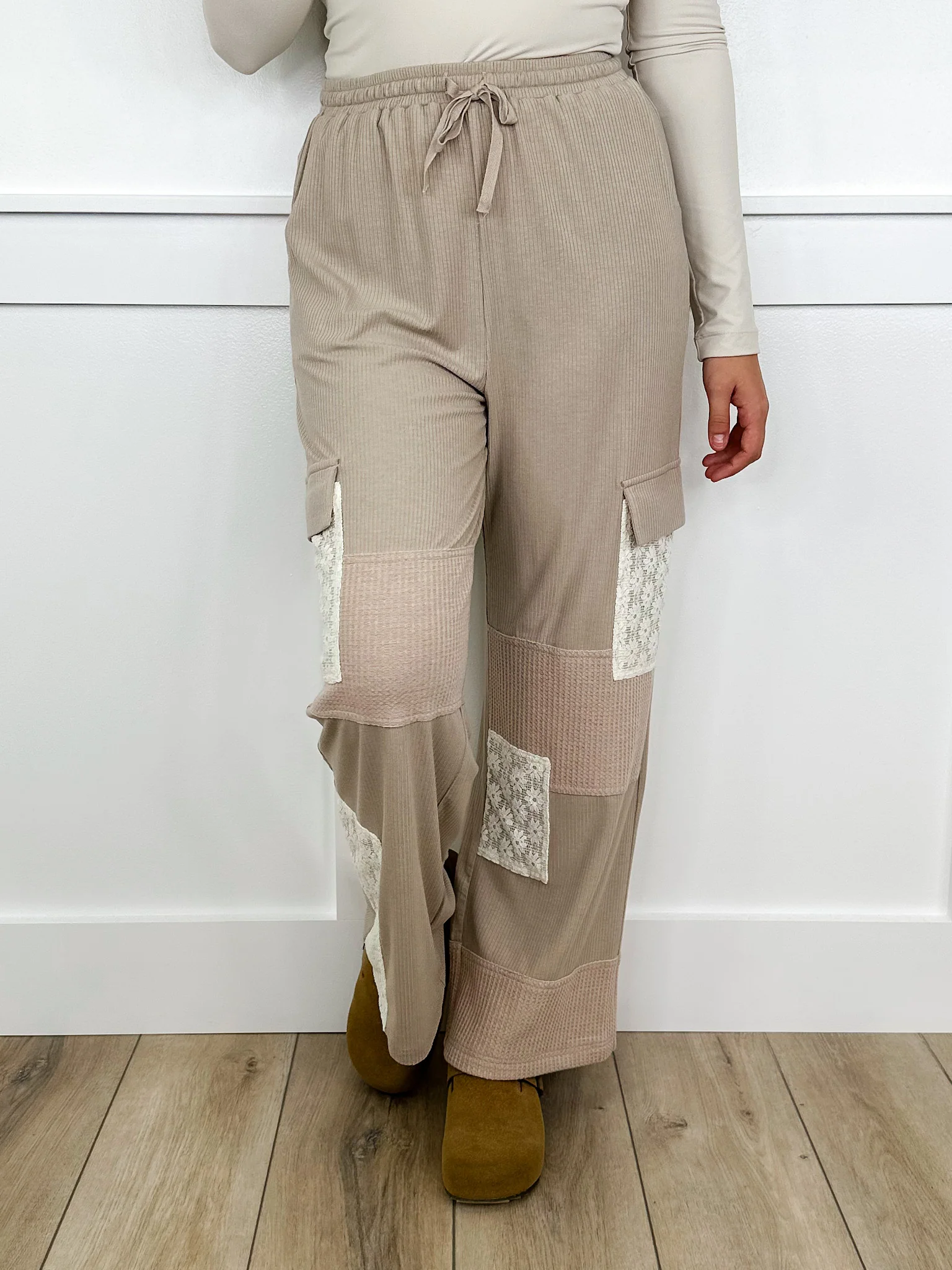 Perfect Bit of Cozy High-Rise Rayon Blend Wide Leg Avery Mae Bottoms - 2 colors! - Image 3
