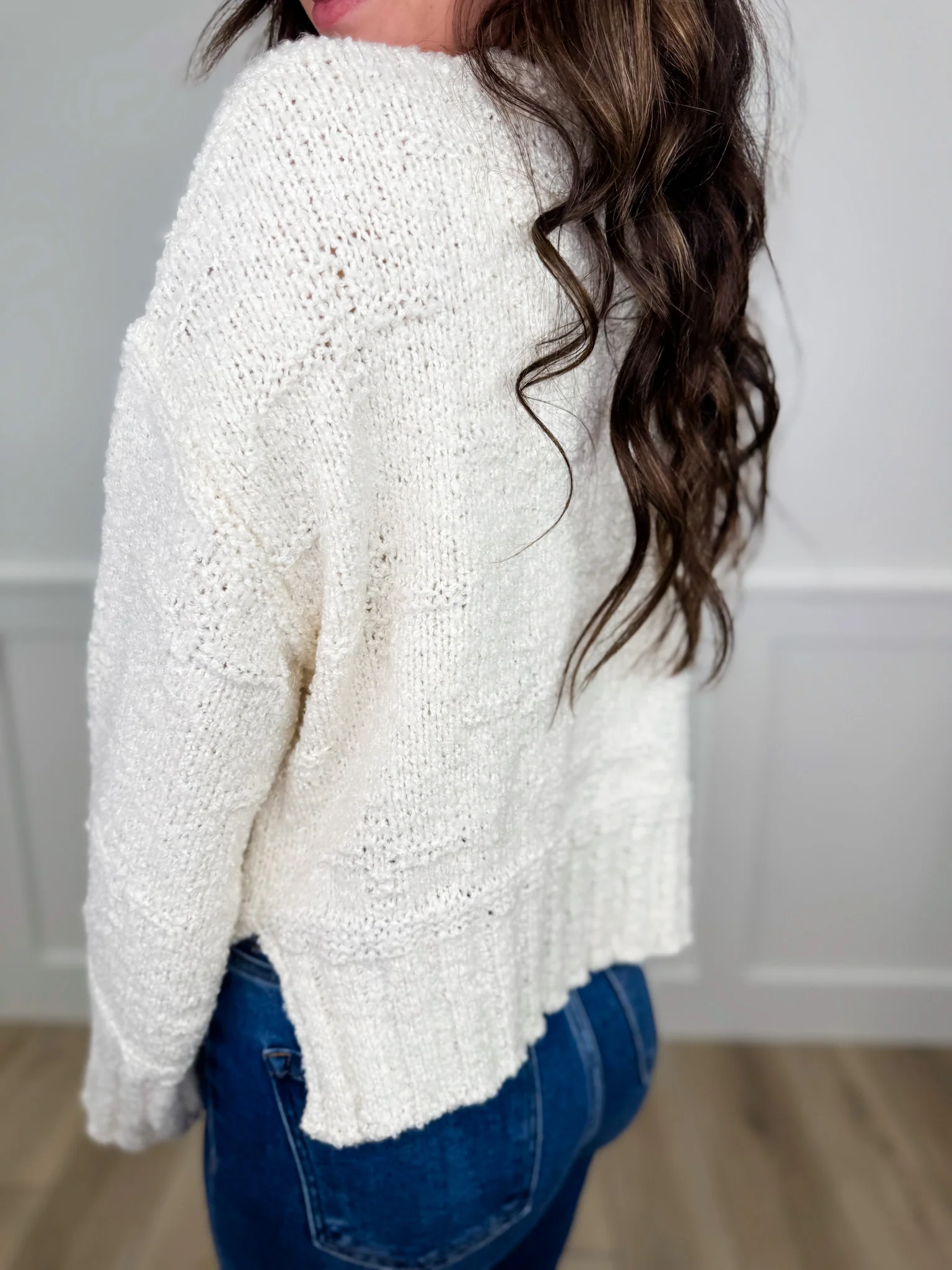 Sew In Love Stay in the Moment Knit Long Sleeve Ivory Sweater Top - Image 2