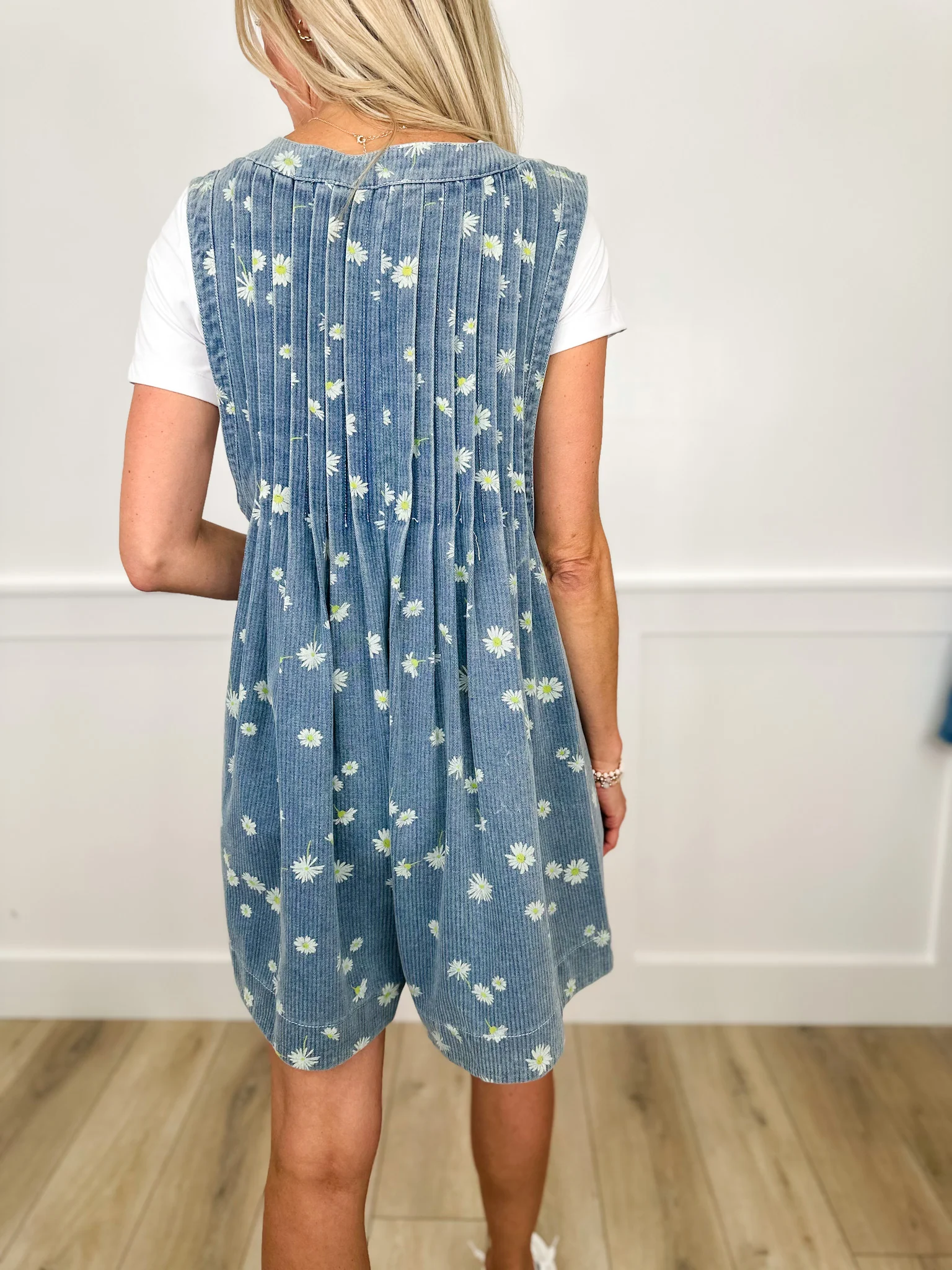 Sew In Love Within the Wildflowers Cotton Medium Wash Romper - Image 3