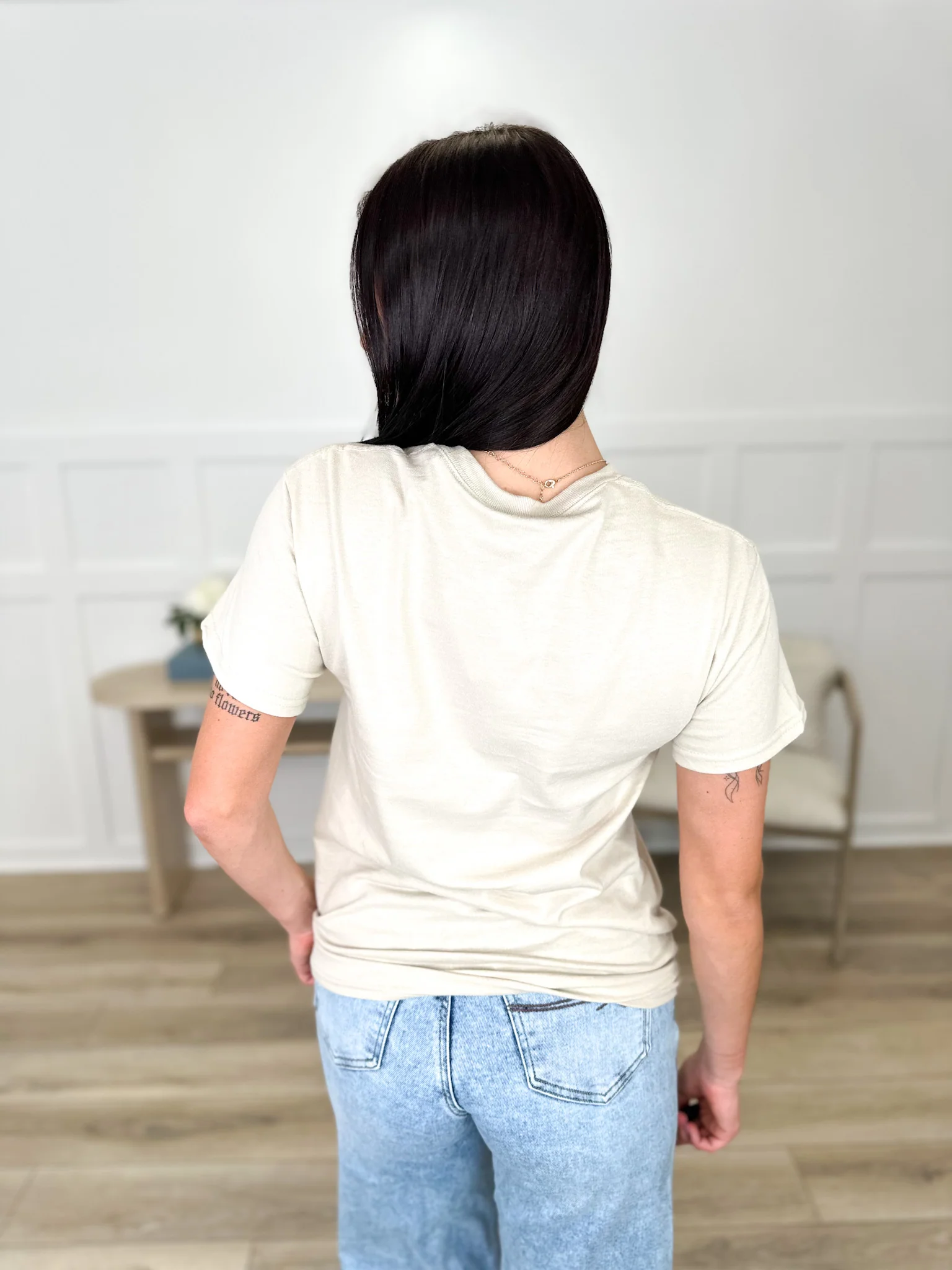 She is a Nurse Cotton Short Sleeve Sand Avery Mae Graphic Tee Shirt (Gildan) - Image 2