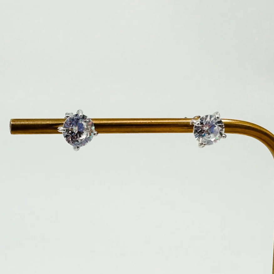 Shine Bright Silver Stud Earrings