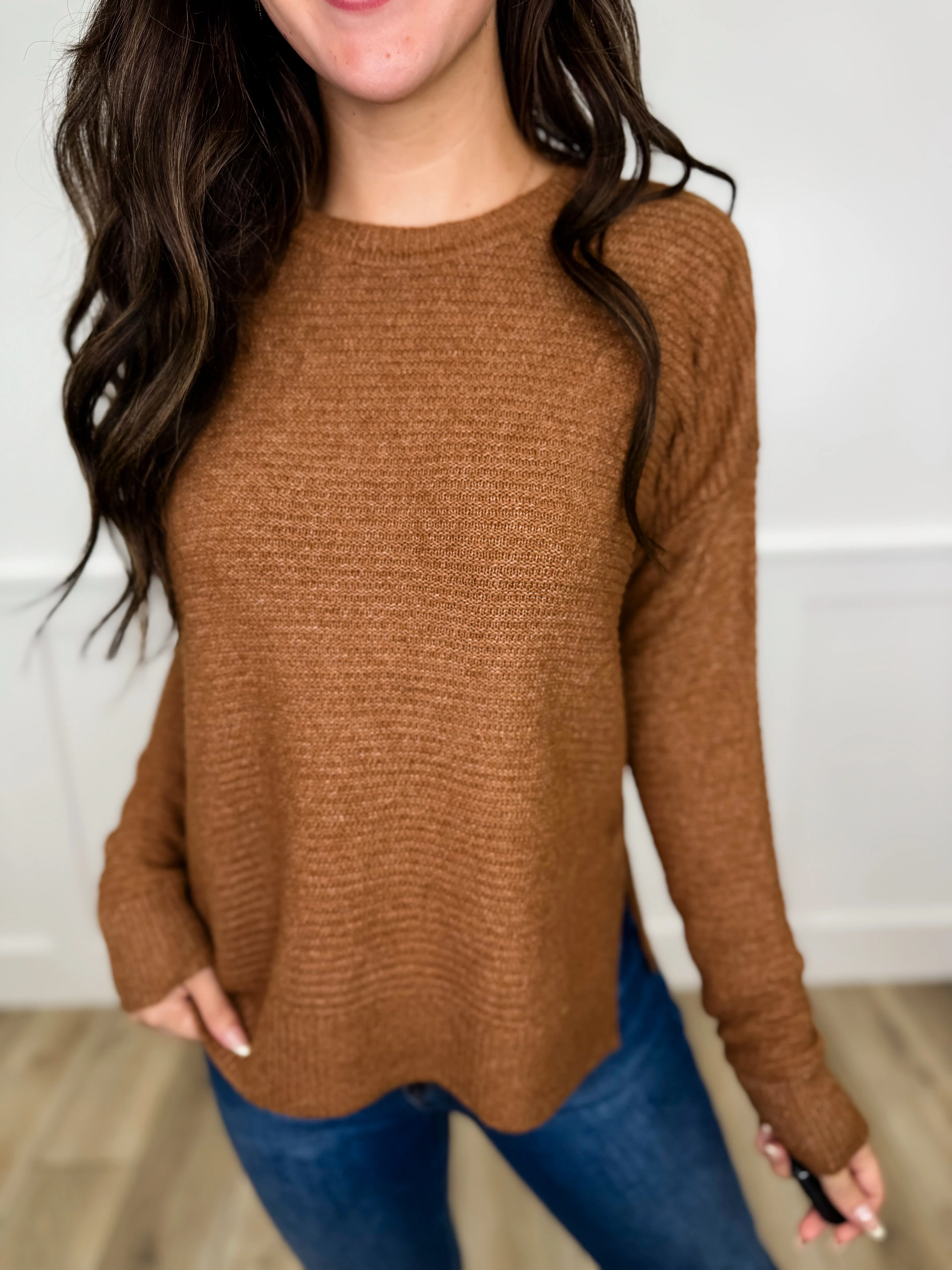 Something About it Knit Long Sleeve Avery Mae Sweater Top - 4 colors! - Image 5