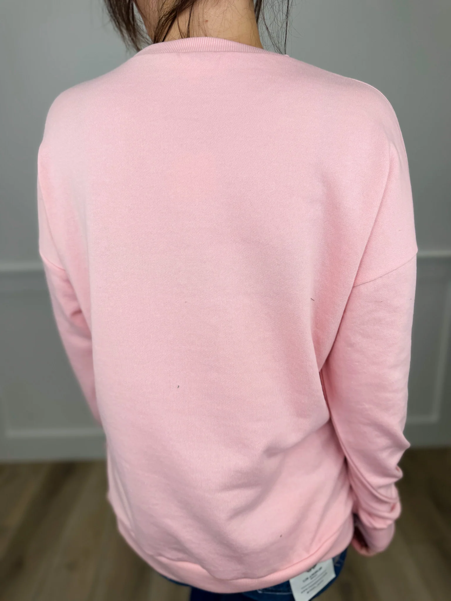 Sparkle All The Way Cotton Blend Long Sleeve Pink Avery Mae Top - Image 2