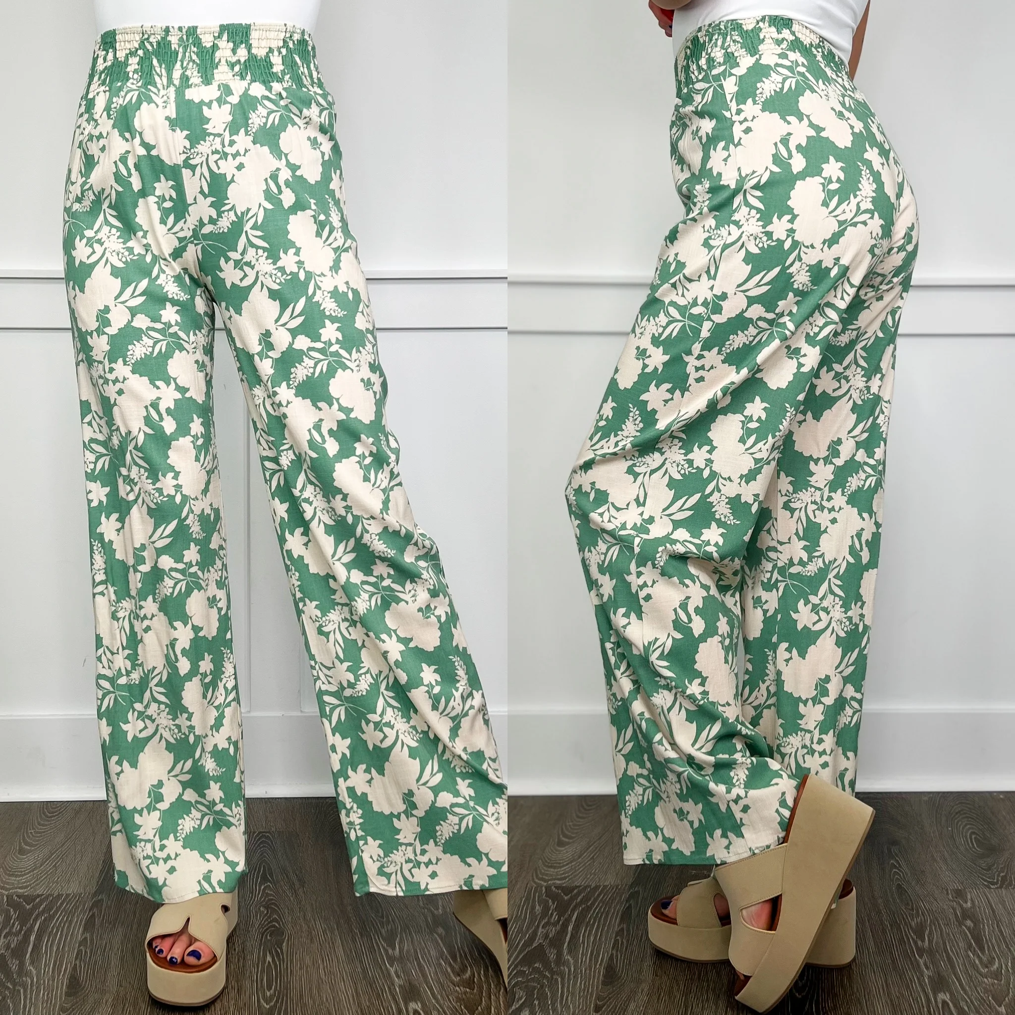 The Art of Life Rayon Blend High-Rise Green Avery Mae Bottoms