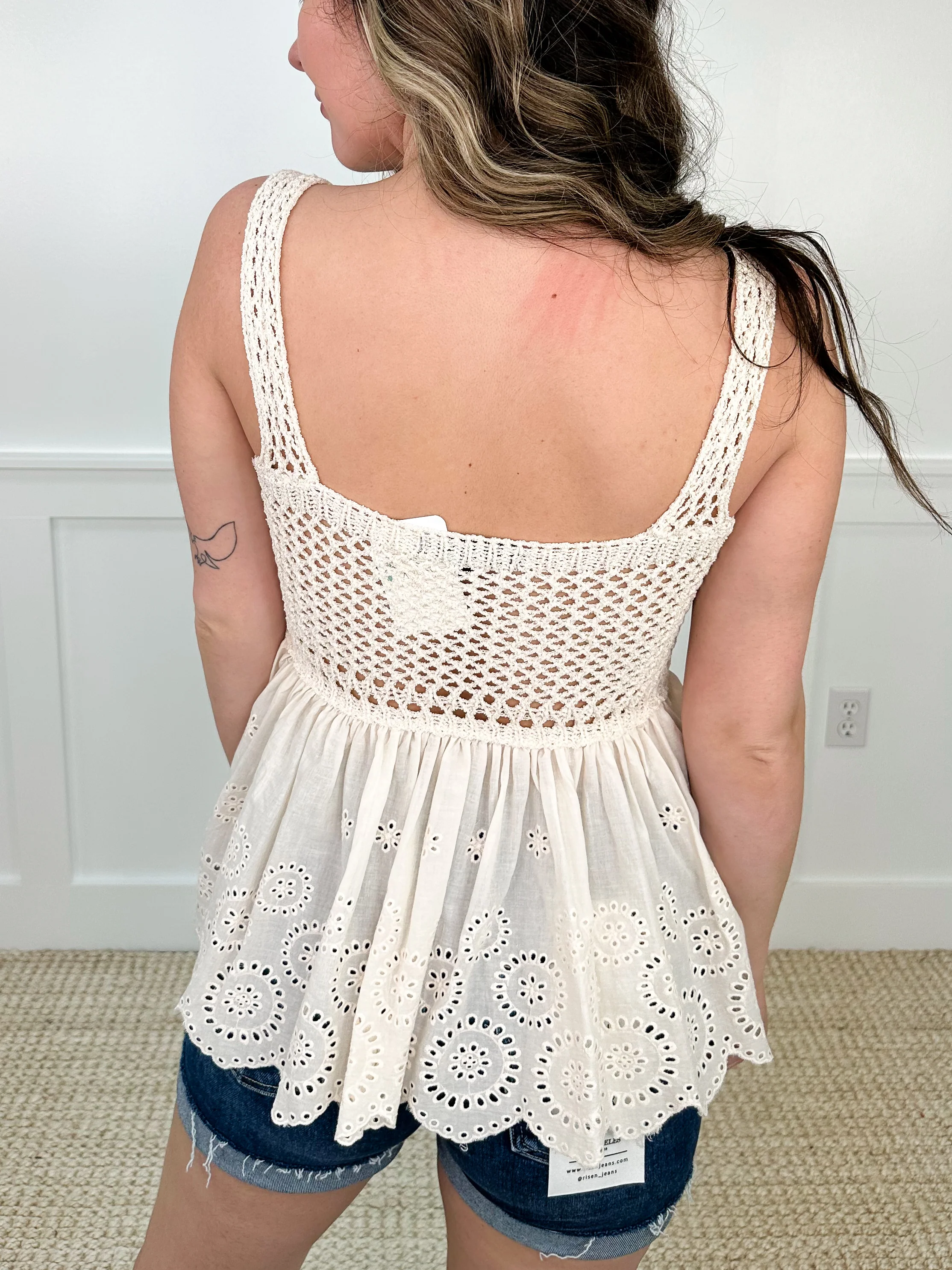 The Perfect Getaway Knit Cream Avery Mae Tank Top - Image 2
